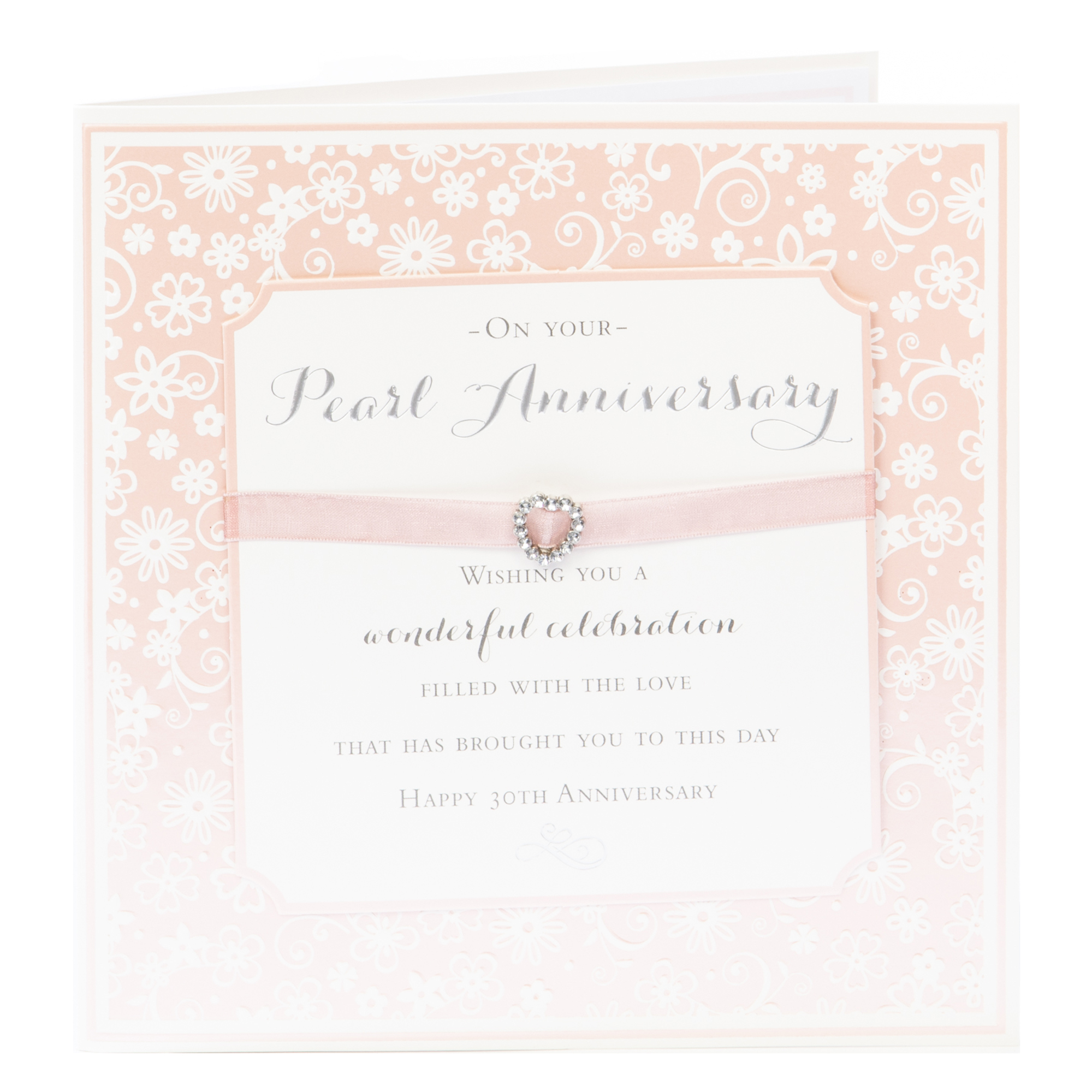 Exquisite Collection Pearl Anniversary Card - Happy 30th