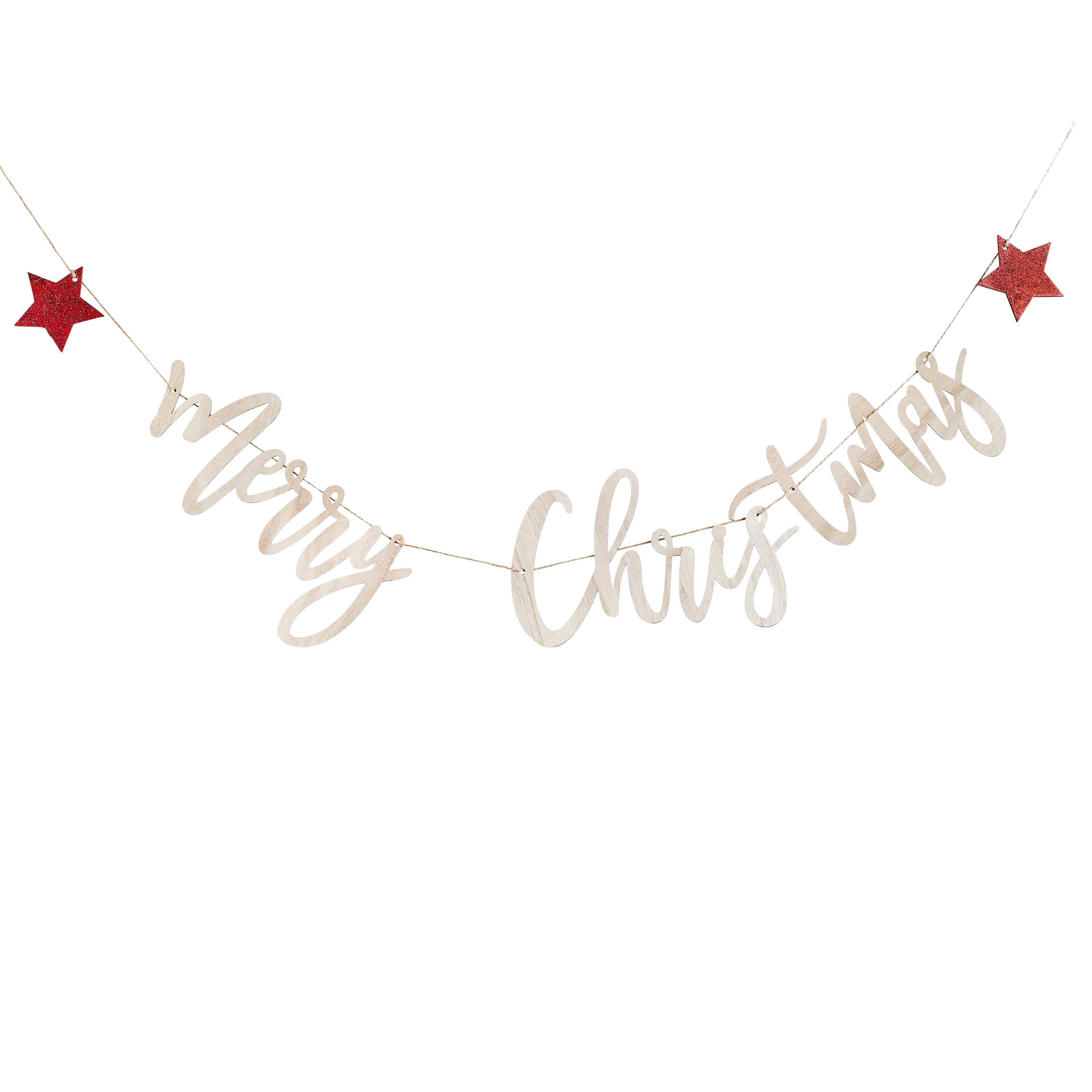 Wooden Merry Christmas Banner 2m