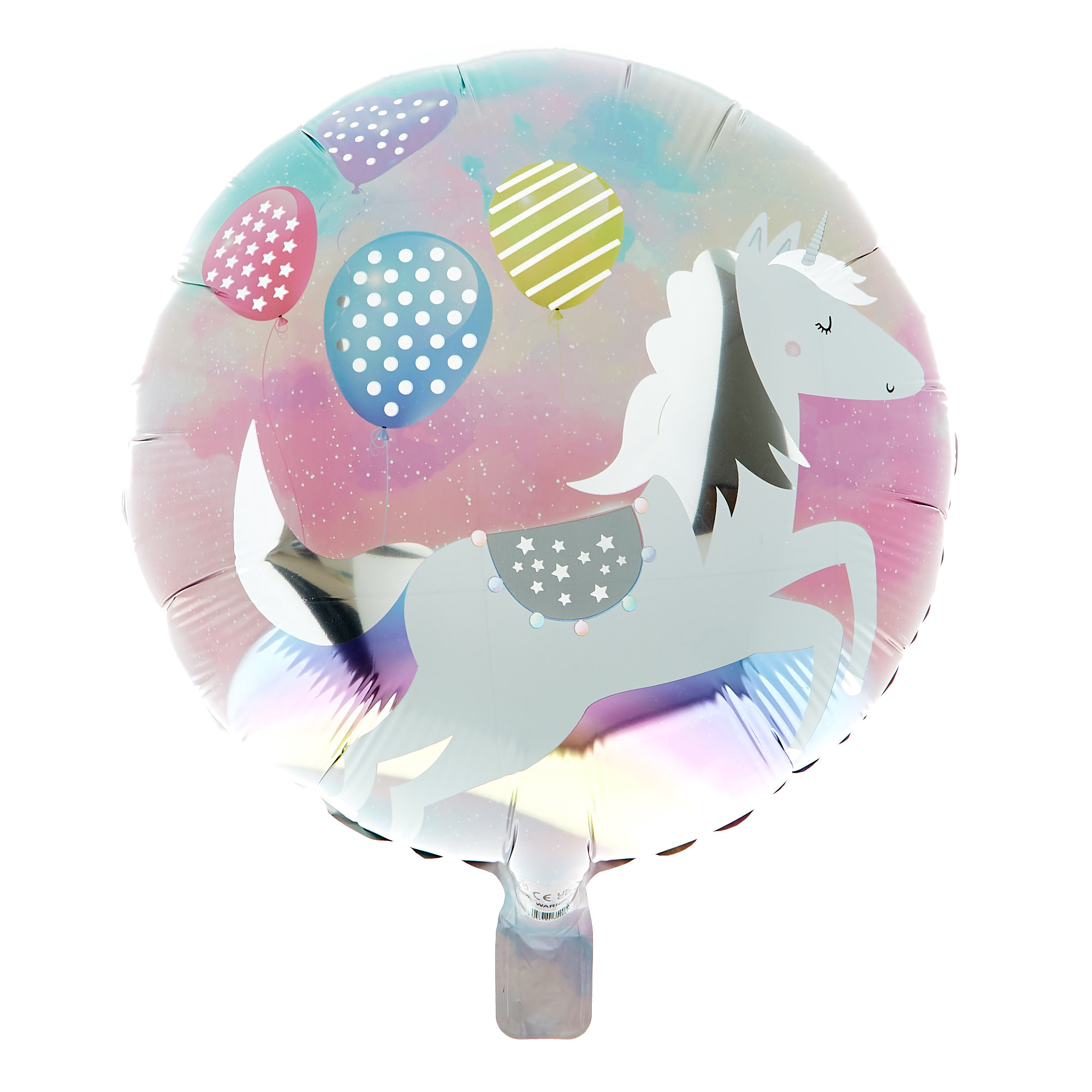 18-Inch Unicorn & Balloons Foil Helium Balloon