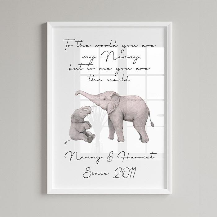 Personalised Elephant Print