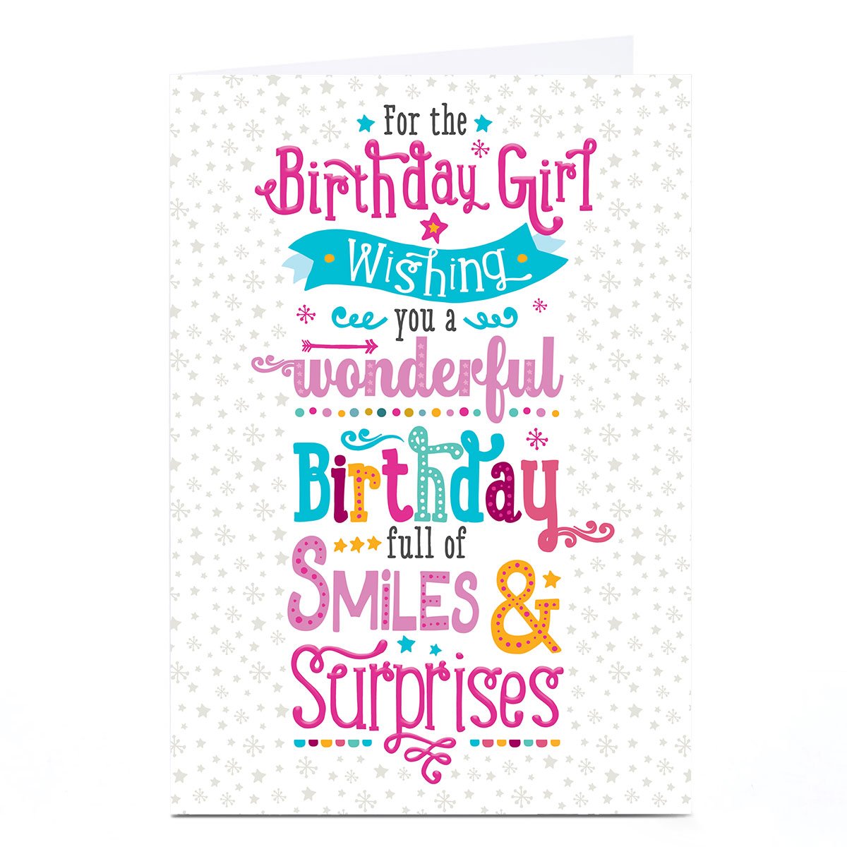 Personalised Birthday Card - Smiles and Surprises