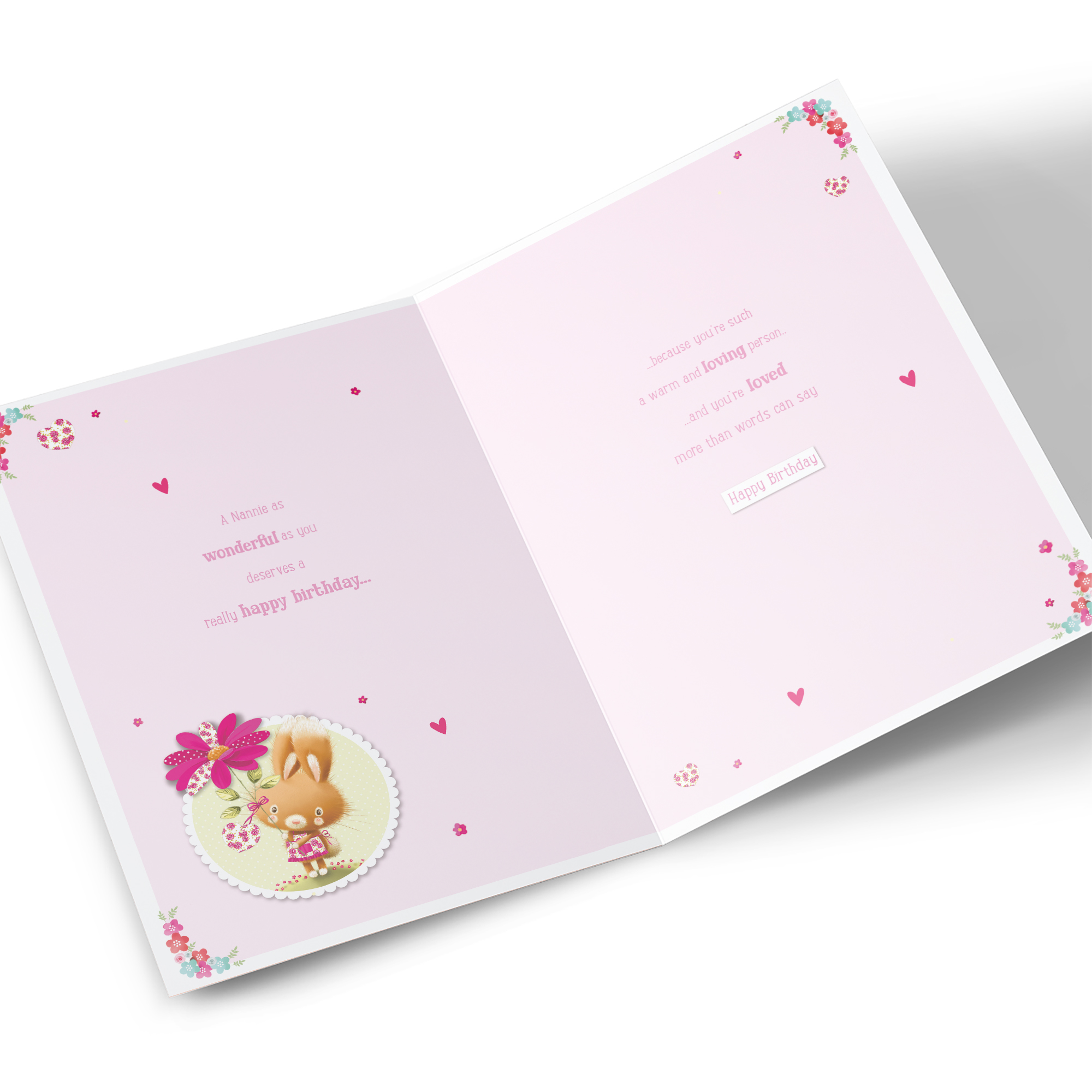 Birthday Card - Little Girl Bunny, Nannie