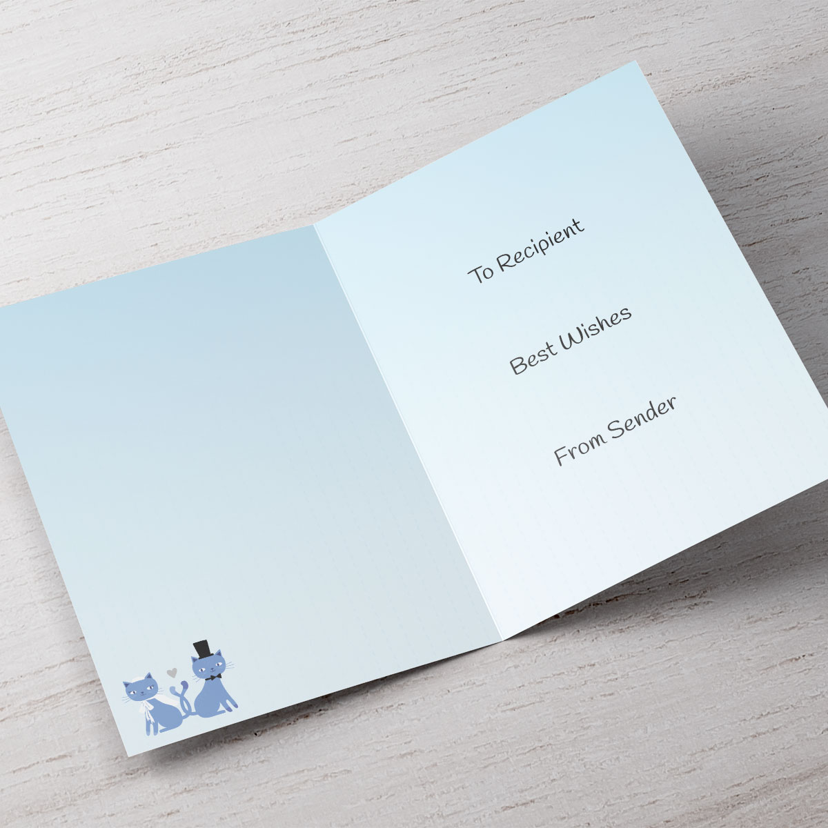 Personalised Wedding Card - On Your Wedding Day, Floral blue