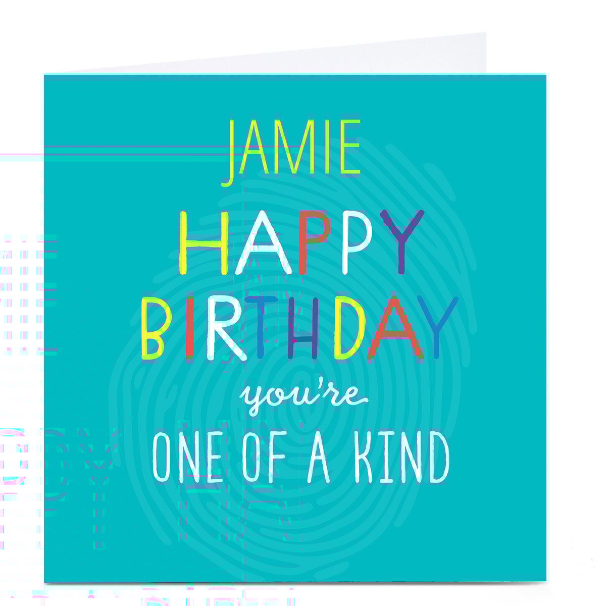 Personalised Hello! Card -  Happy Birthday One of a Kind