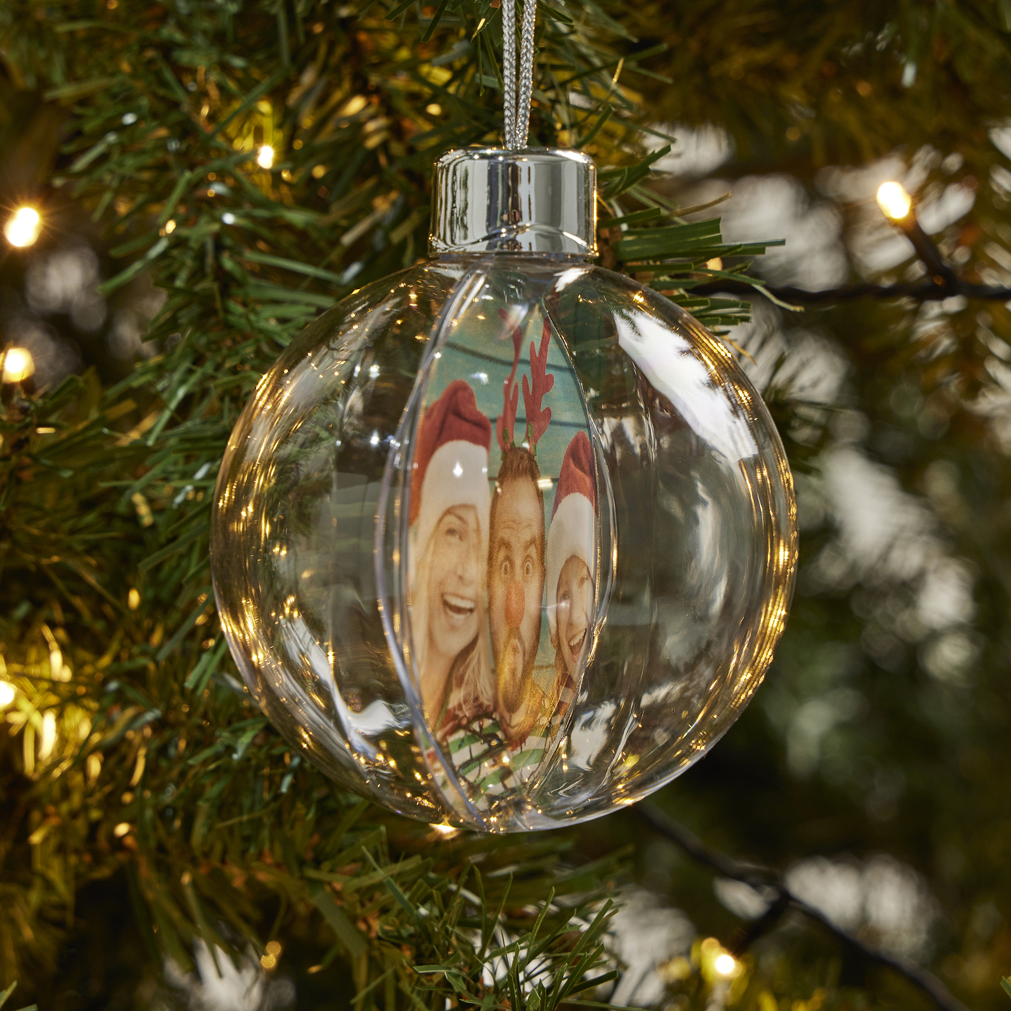 Personalised Photo Upload Christmas Tree Bauble