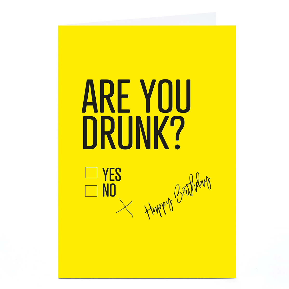 Personalised Punk Birthday Card - Are you Drunk?