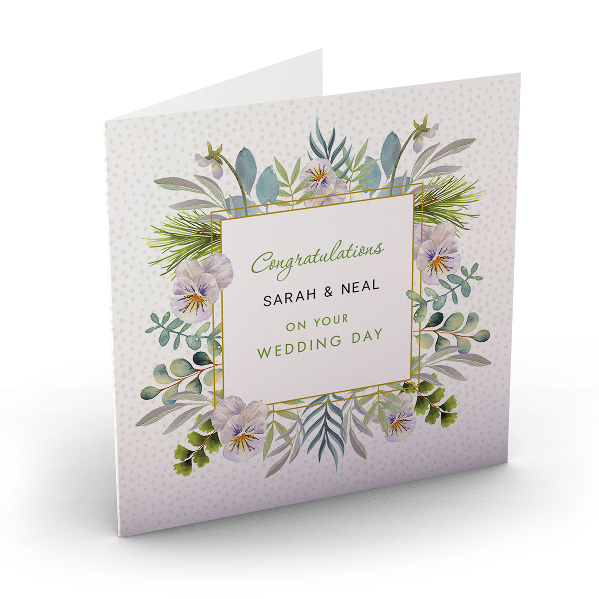 Personalised Wedding Card - Botanical Congratulations
