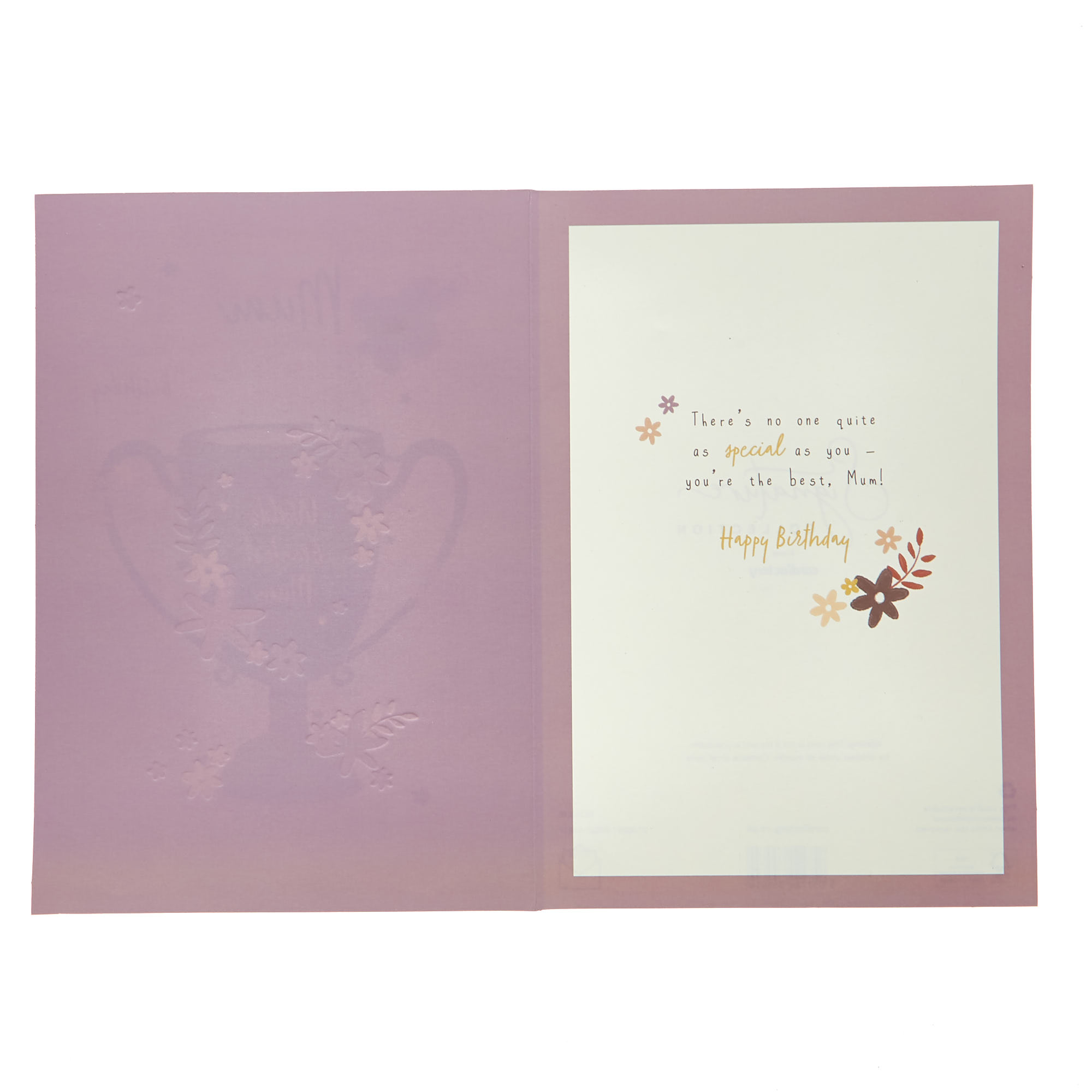 Birthday Card - Very Special Mum Trophy
