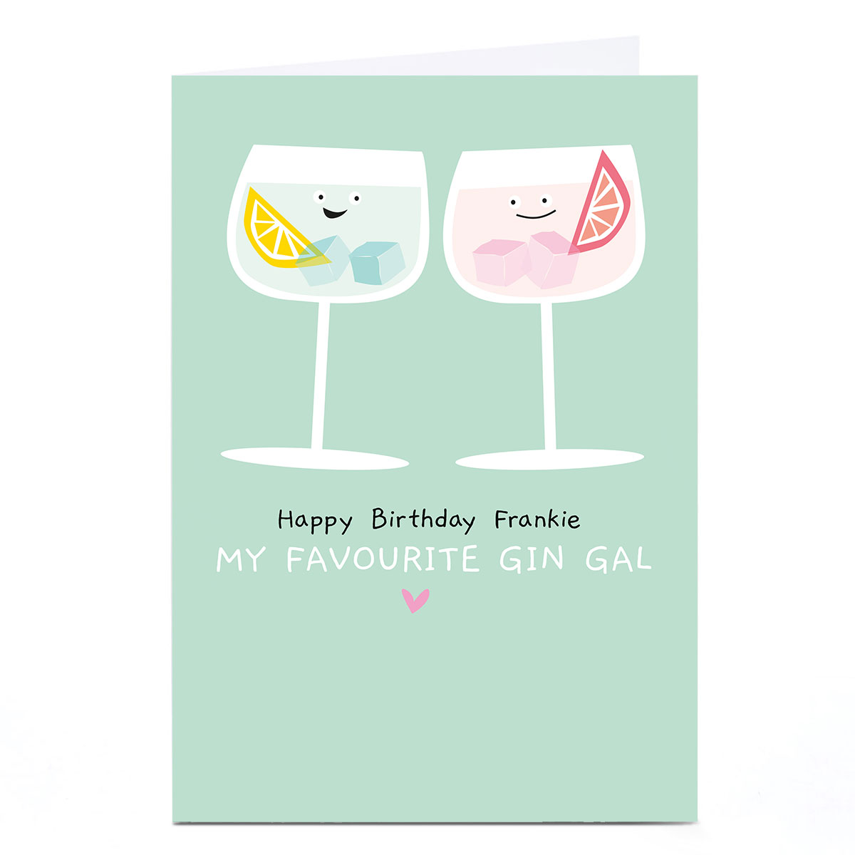 Personalised Whale & Bird Birthday Card - Gin Gal