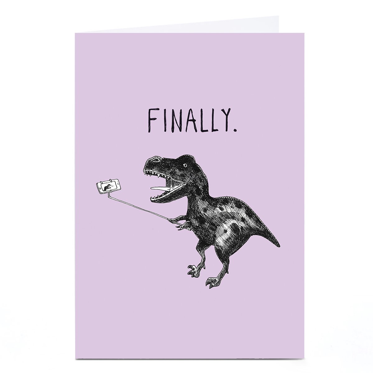 Personalised Jolly Awesome Card - Happy T-Rex