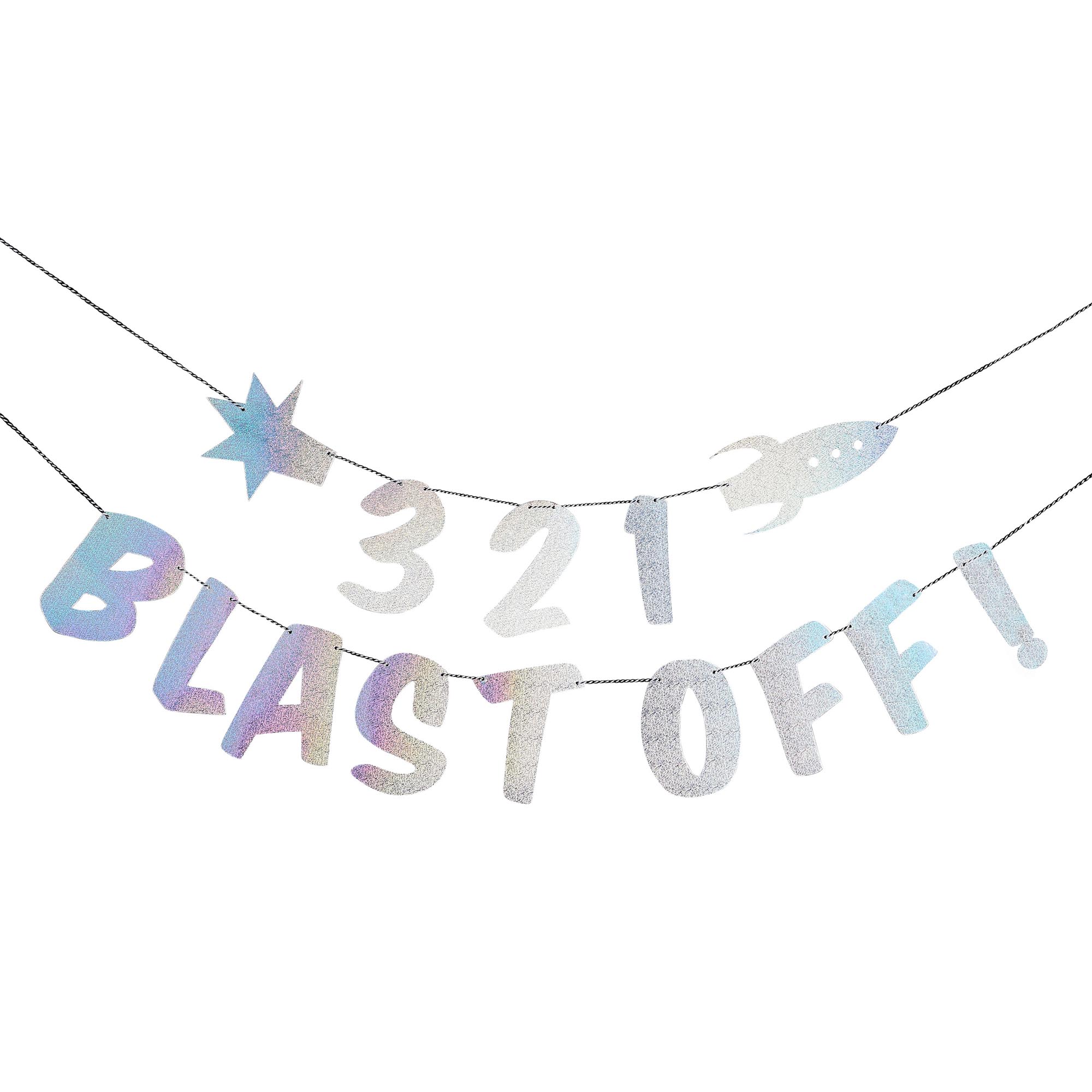 3 2 1 Blast Off Card Banner