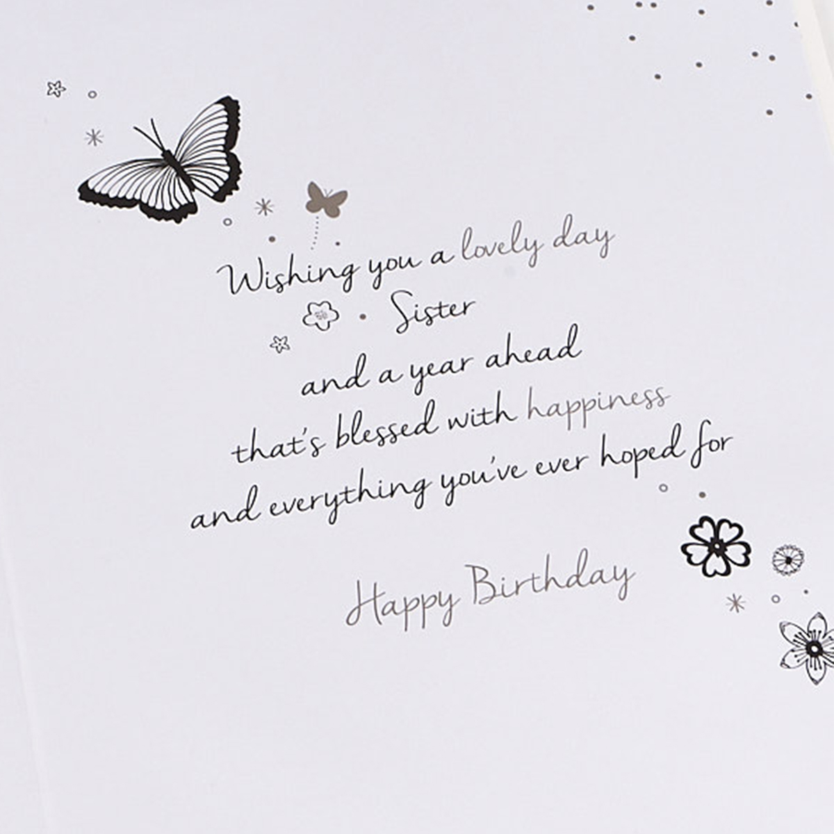 Birthday Card - S Is For Sister