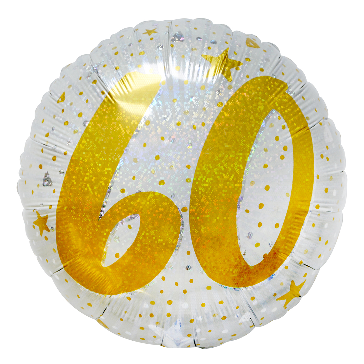 Gold & Silver 60th Birthday 18-Inch Foil Helium Balloon
