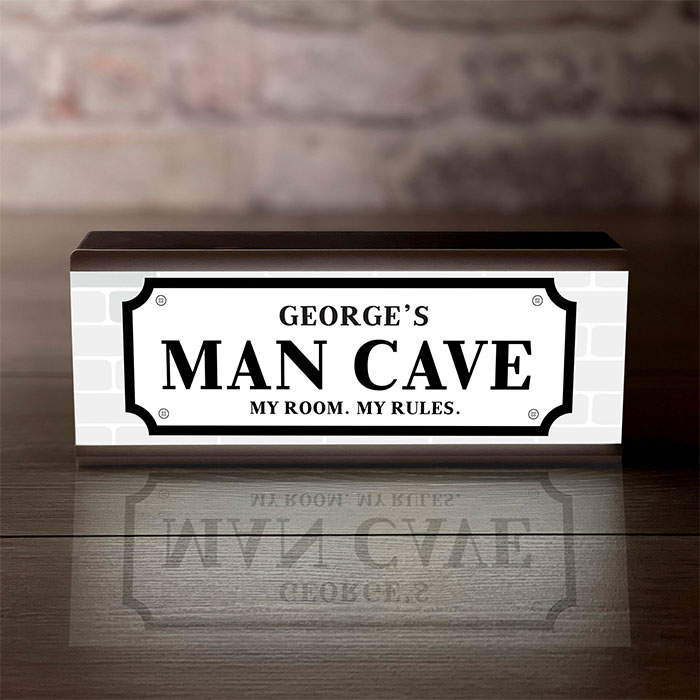 Personalised Room Sign Light Box Man Cave