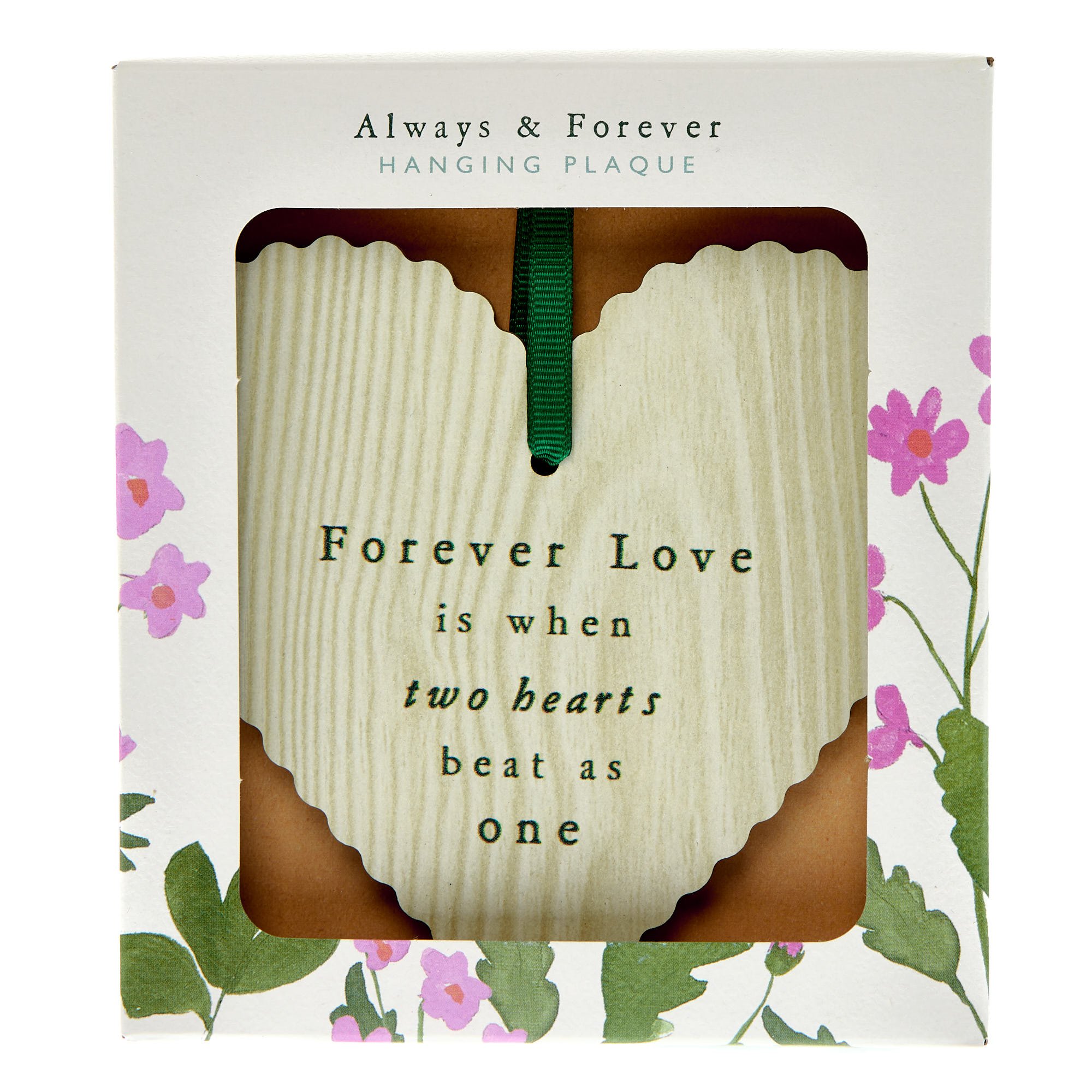 Forever Love Wooden Heart Plaque