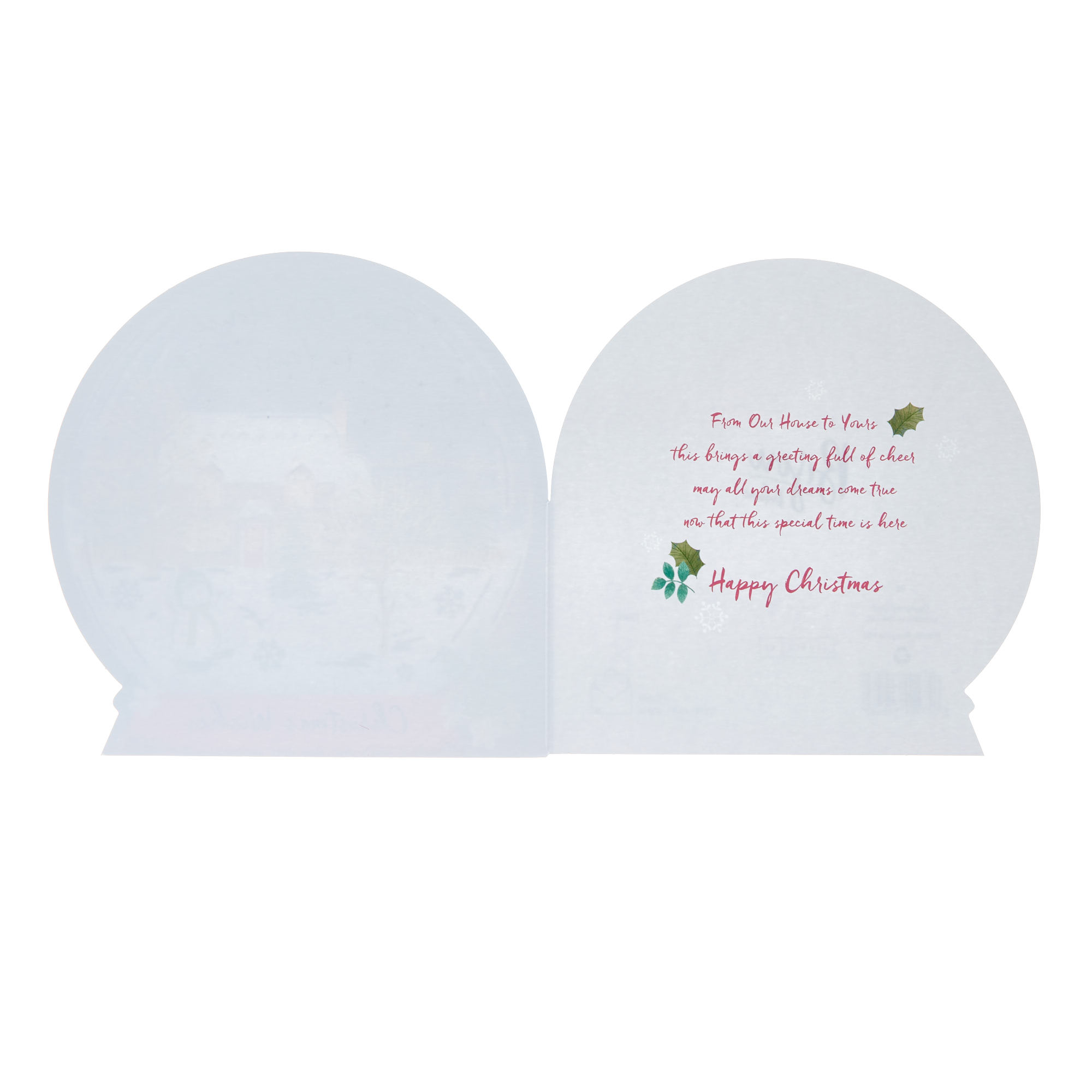 House to House Snowglobe Christmas Card