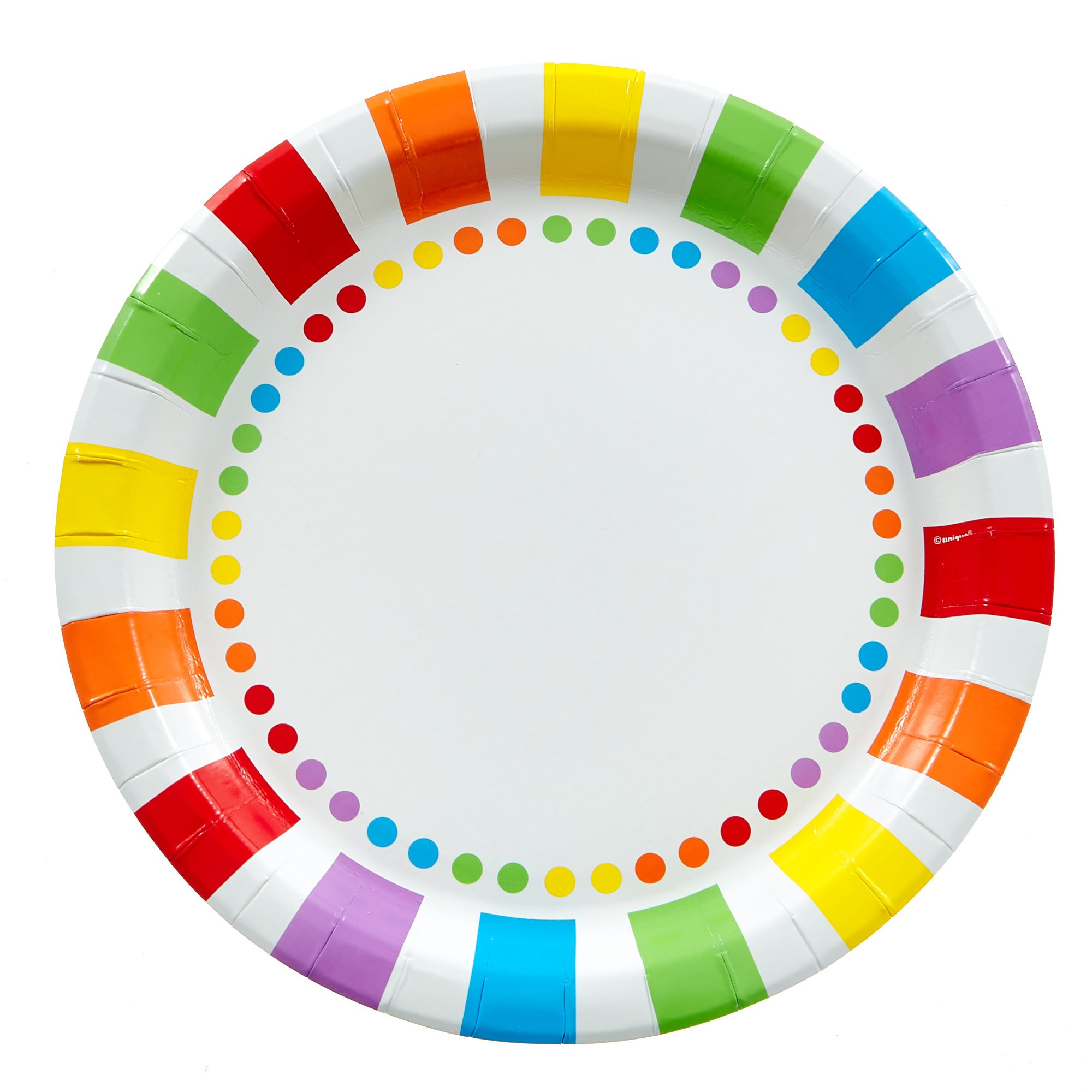 Rainbow Party Tableware & Decorations Bundle - 8 Guests