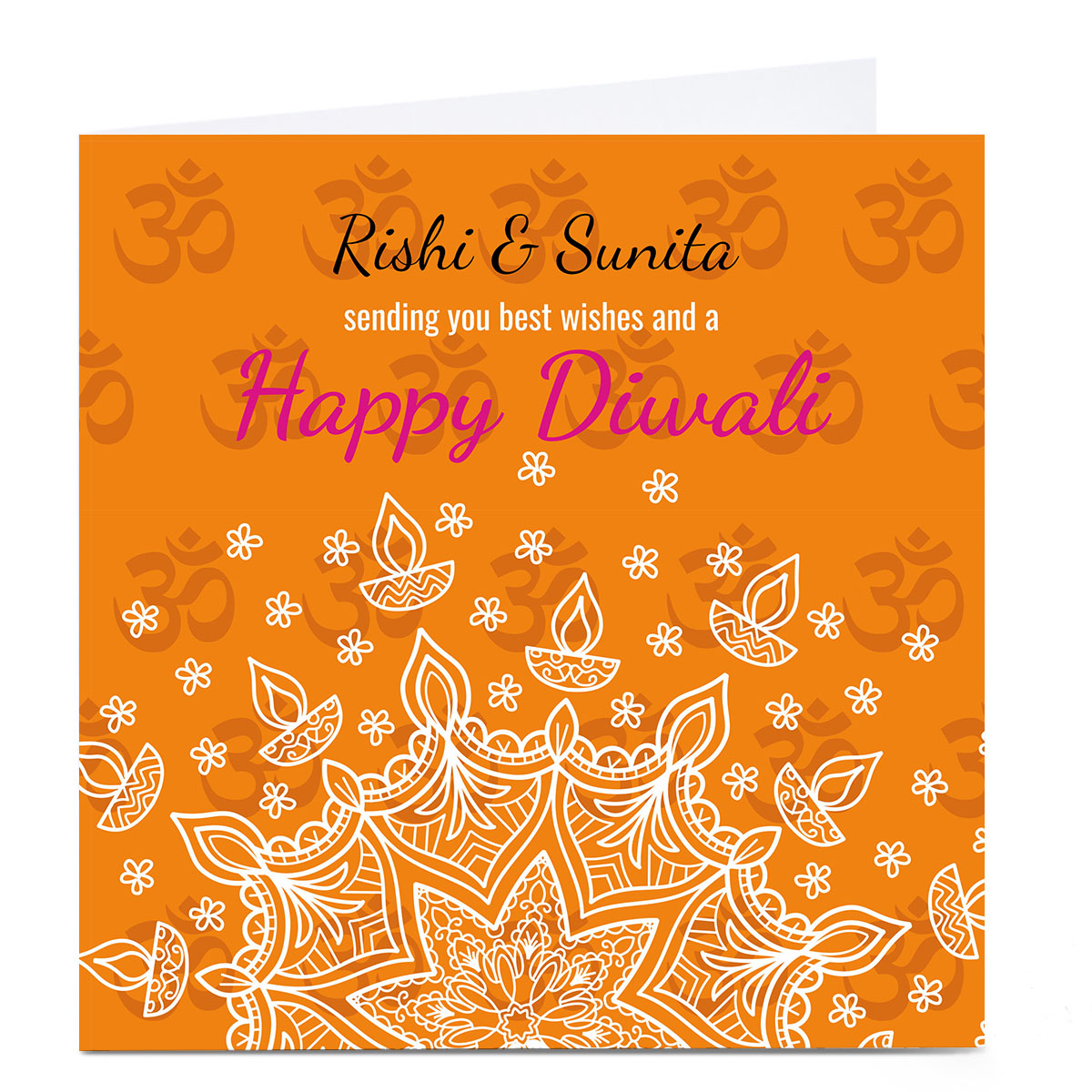 Personalised Roshah Designs Diwali Card - Best Wishes 