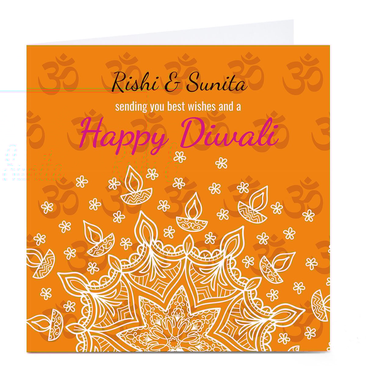 Personalised Roshah Designs Diwali Card - Best Wishes 