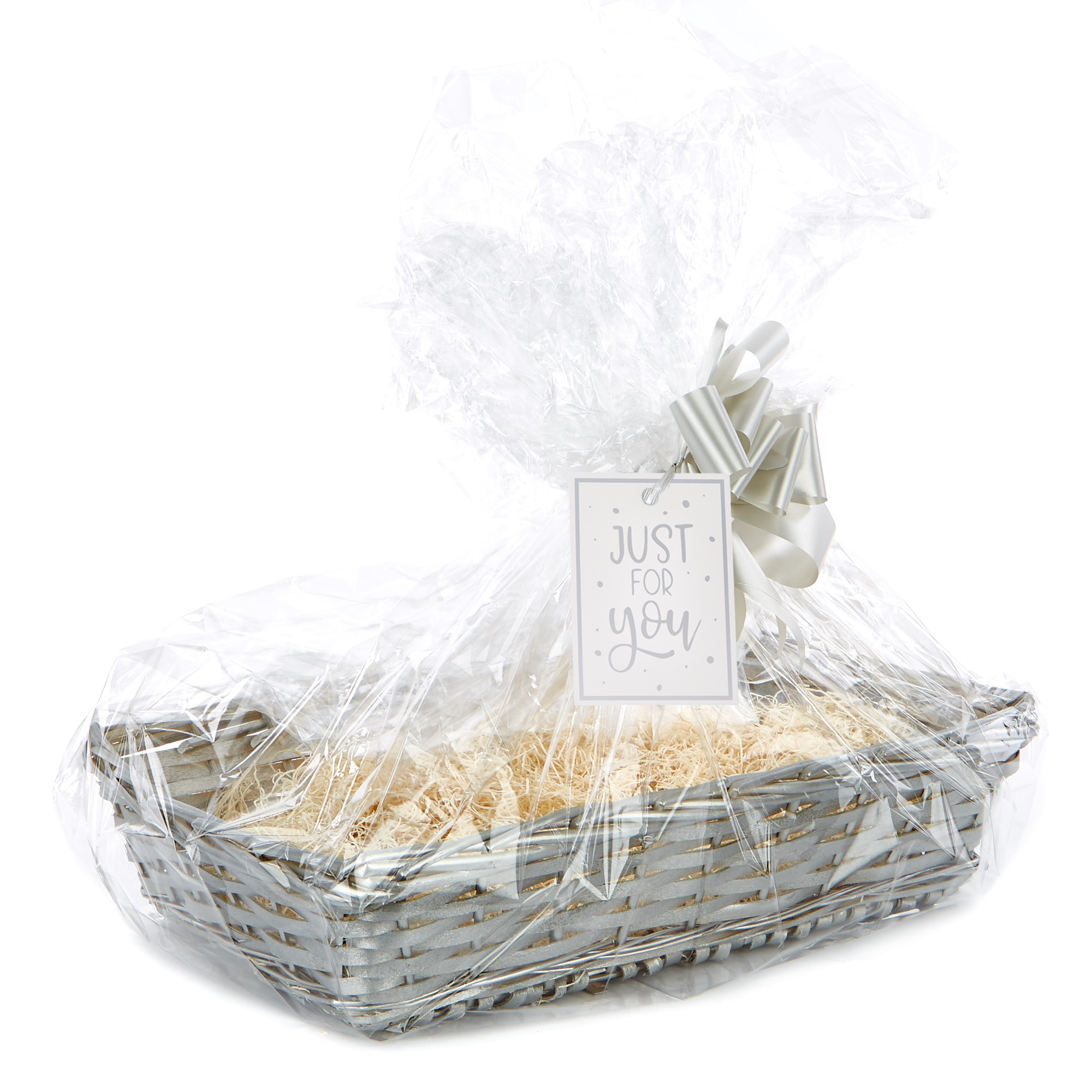 thumbnail image 2 of Design By Violet Hamper Basket Kit – Create Your Own Gift Box, Filling, Bag, Tag, Choose Colour, Silver 2 of 5