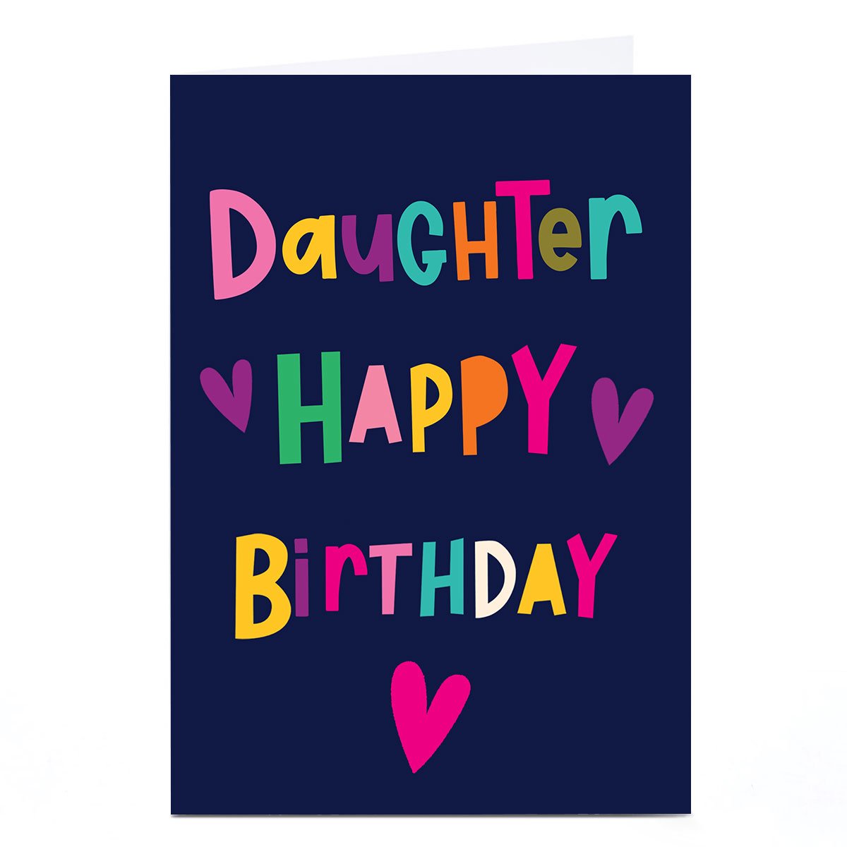 Personalised Birthday Card - Bright Letters, Daughter