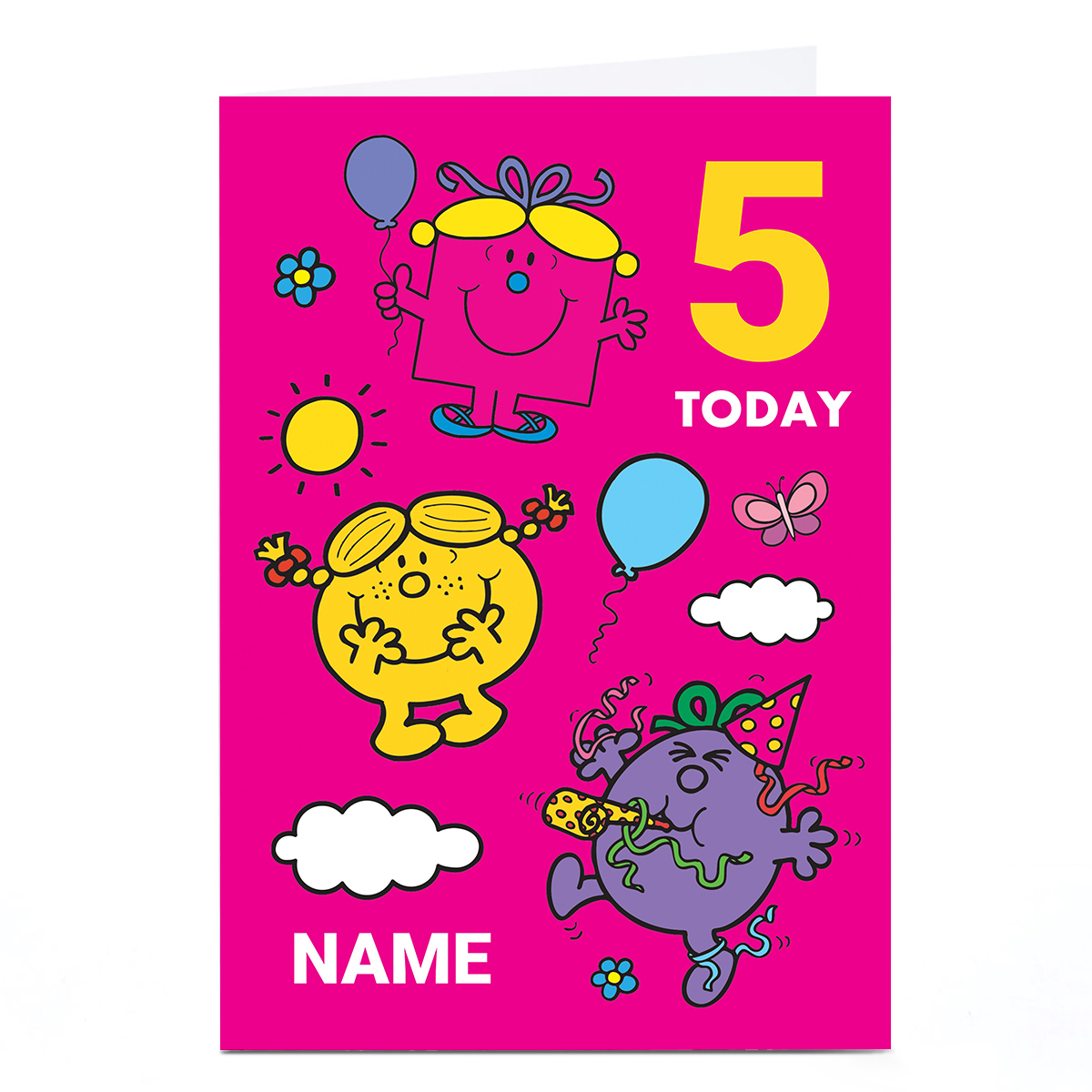 Personalised Birthday Card - Little Miss, Any Age, Any Name