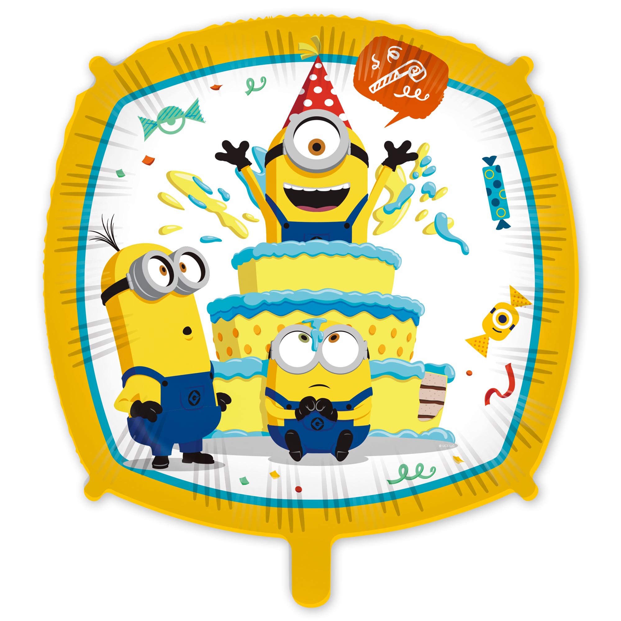 Minions Birthday Cake 18-Inch Foil Helium Balloon