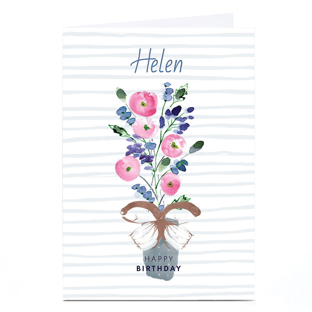 Personalised Rebecca Prinn Birthday Card - Flower Vase