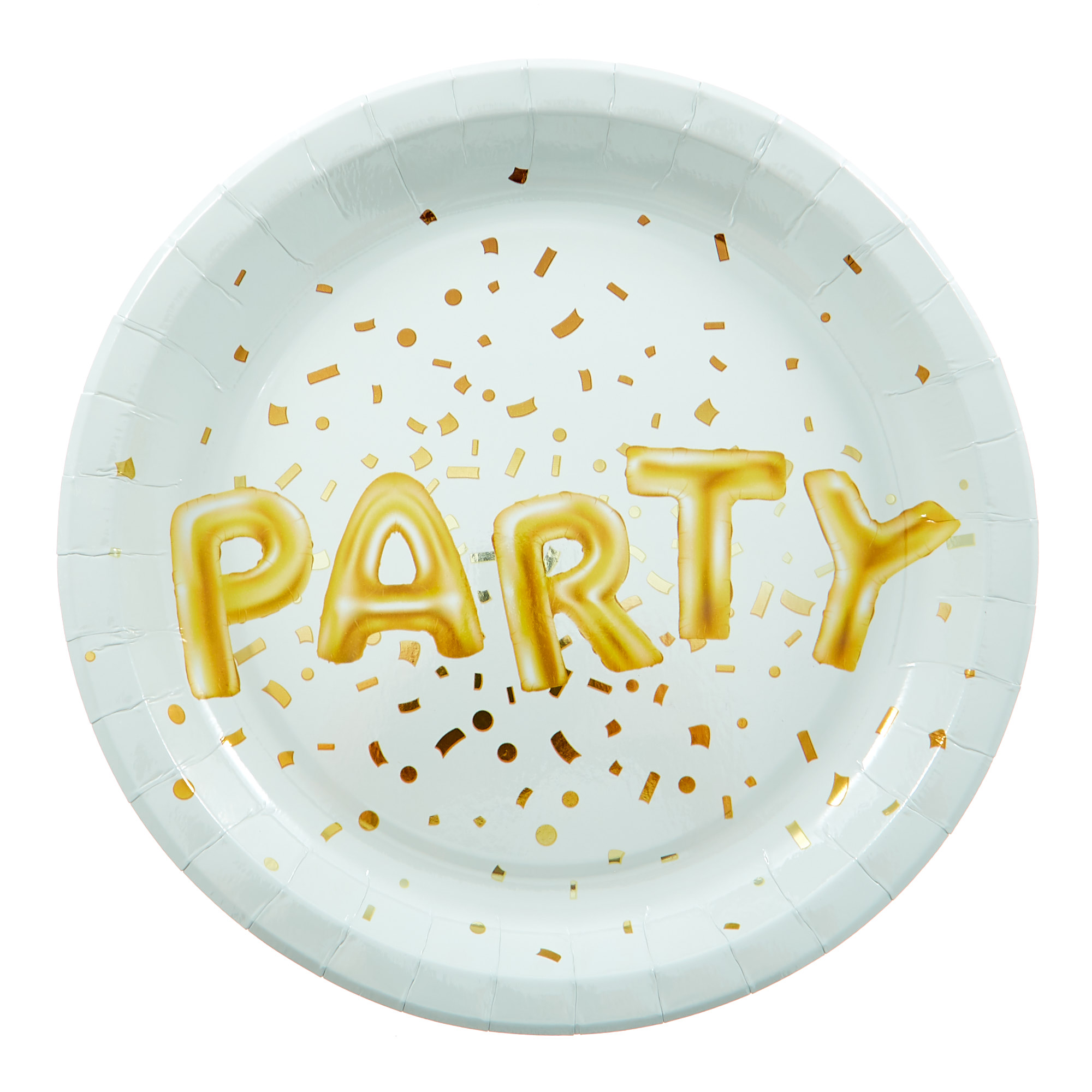 Gold Balloon Letters Party Tableware Bundle - 8 Guests