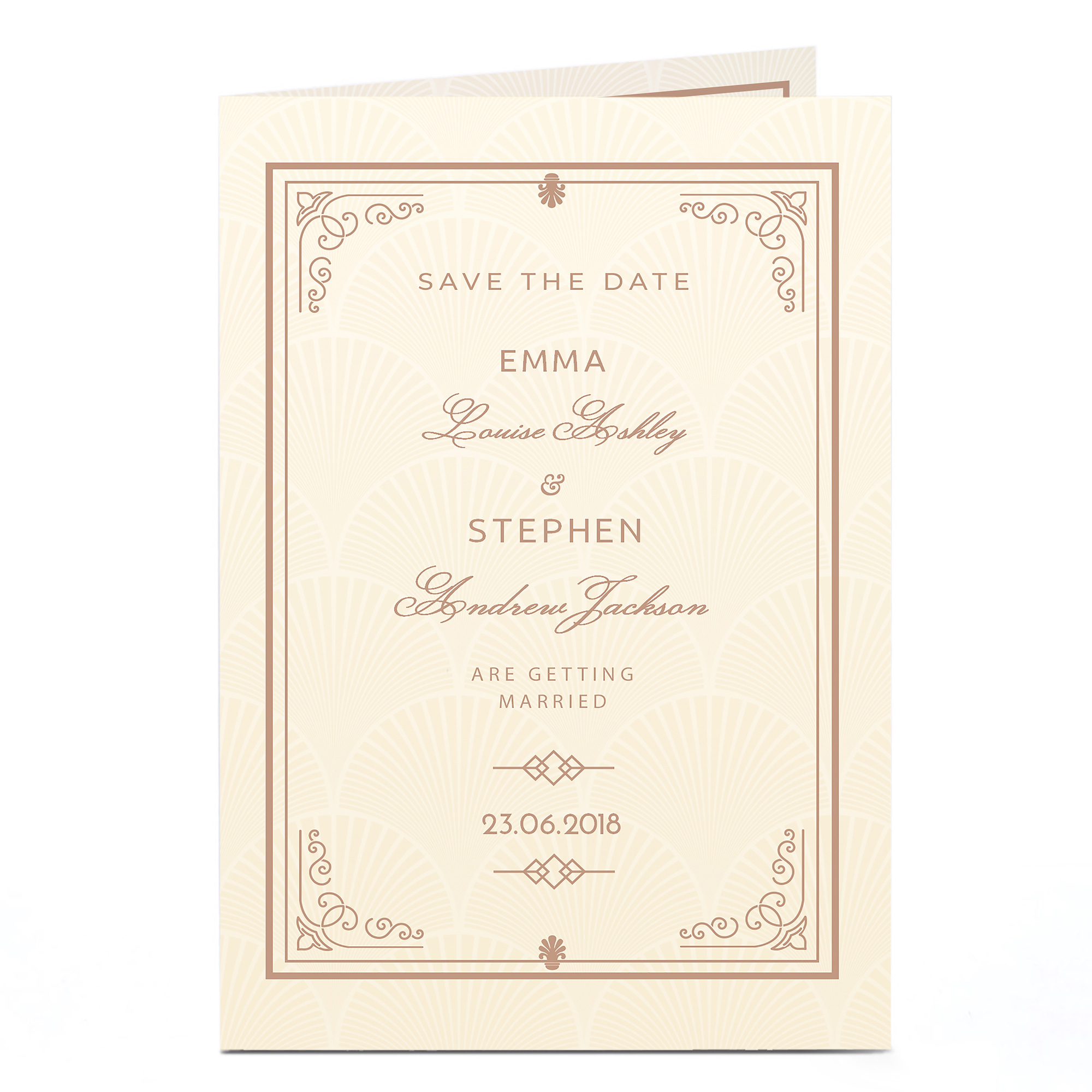 Personalised Save The Date Card - Traditional Elegance