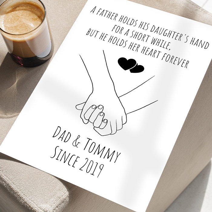 Personalised Dad & Daughter Print