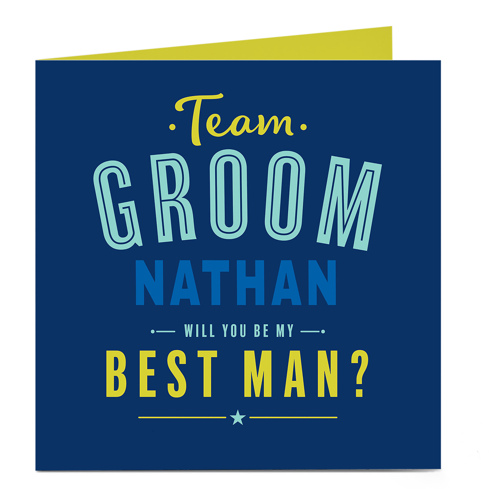 Personalised Wedding Card - Team Groom