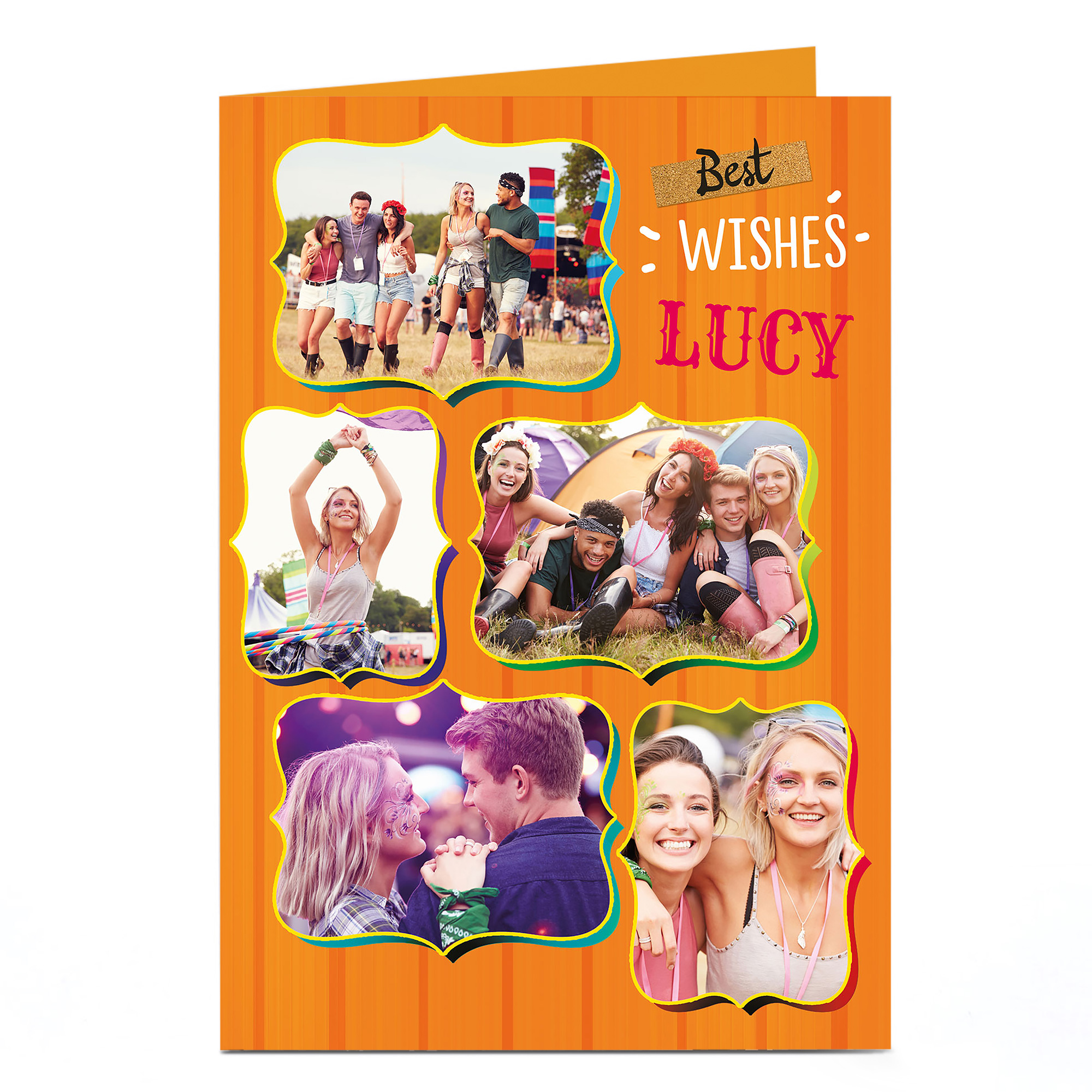 Photo Card - Orange Best Wishes