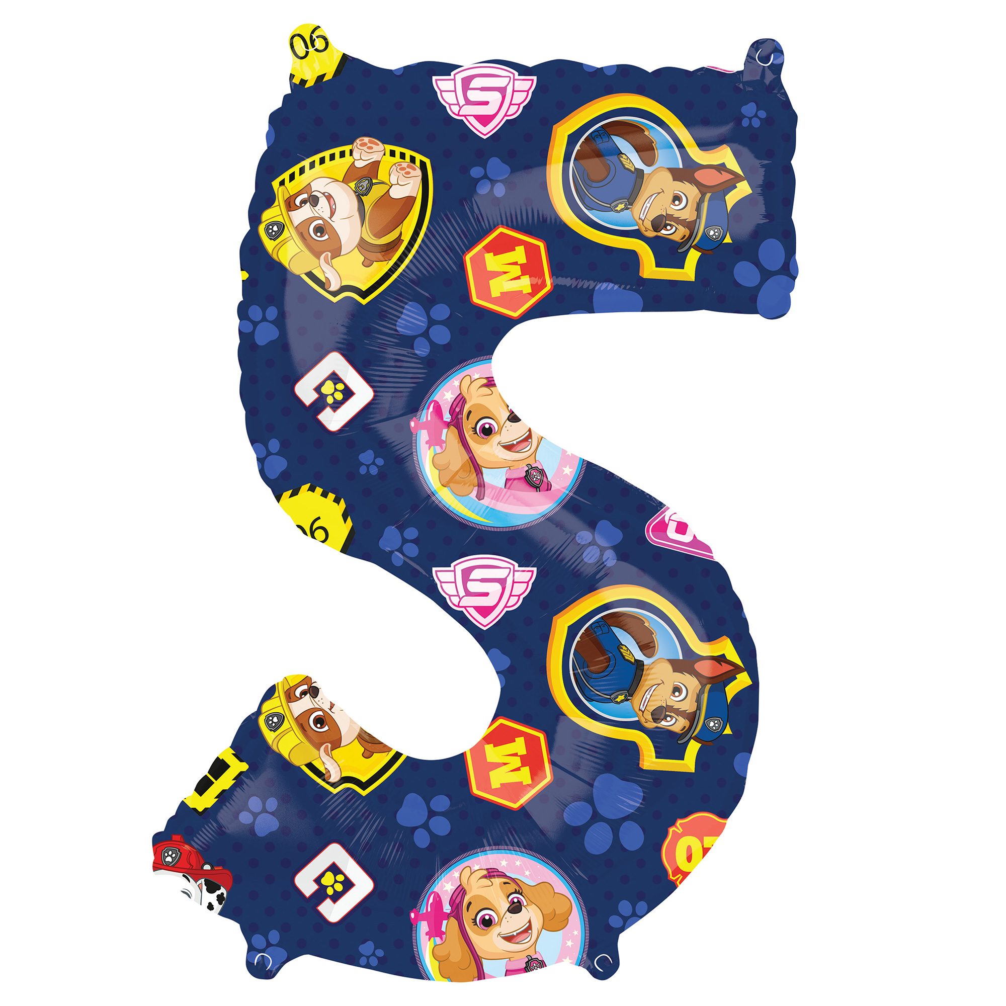Paw Patrol Number 5 34-Inch Foil Helium Balloon