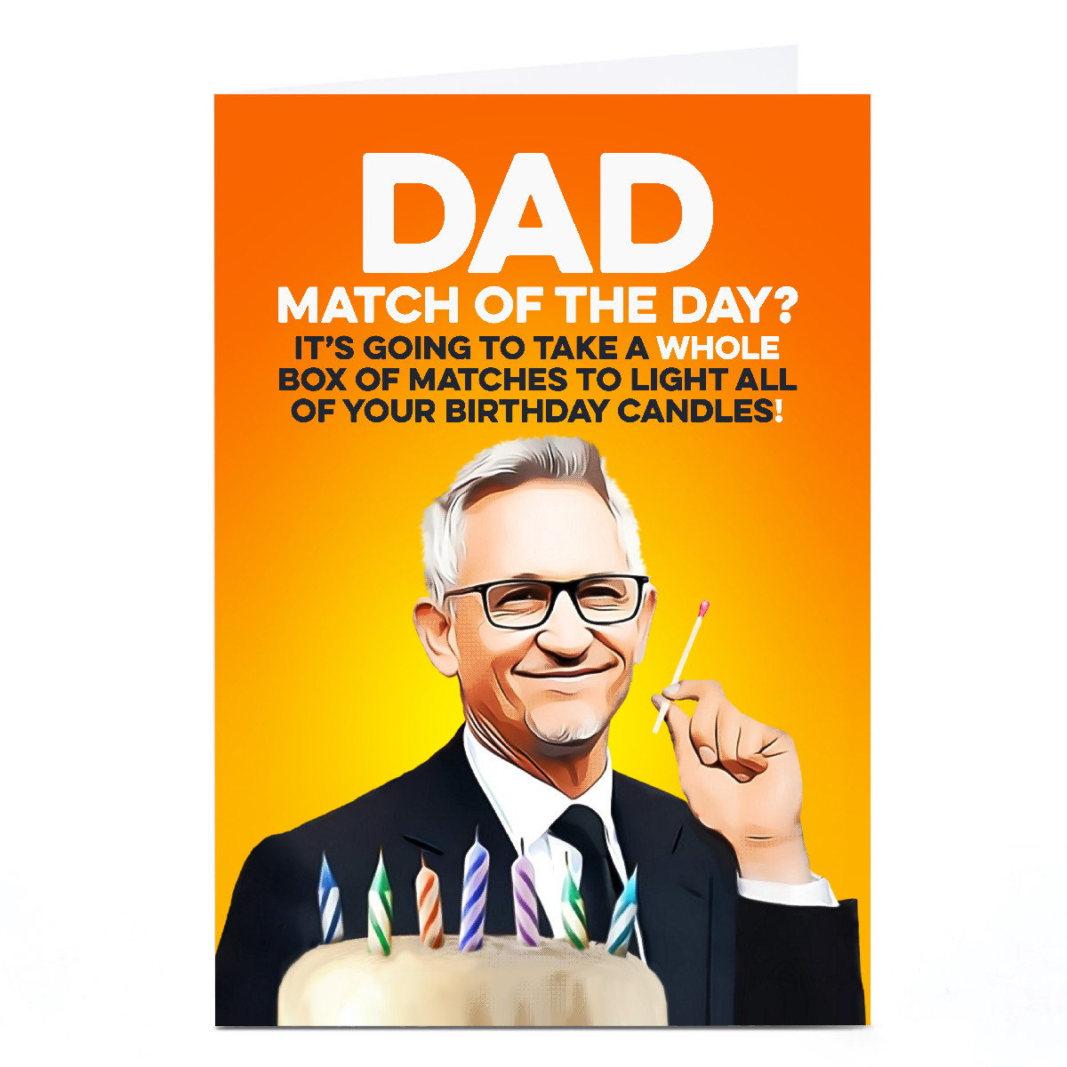 Personalised PG Quips Birthday Card - Match of The Day, Dad