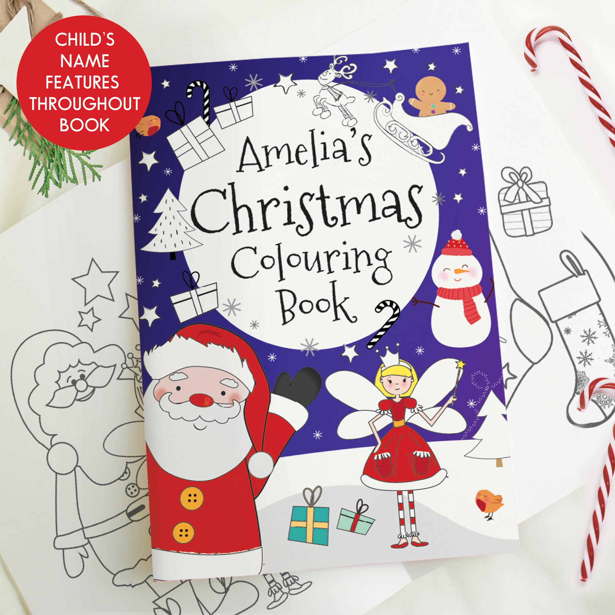 Personalised It's Christmas Fairy Colouring Book