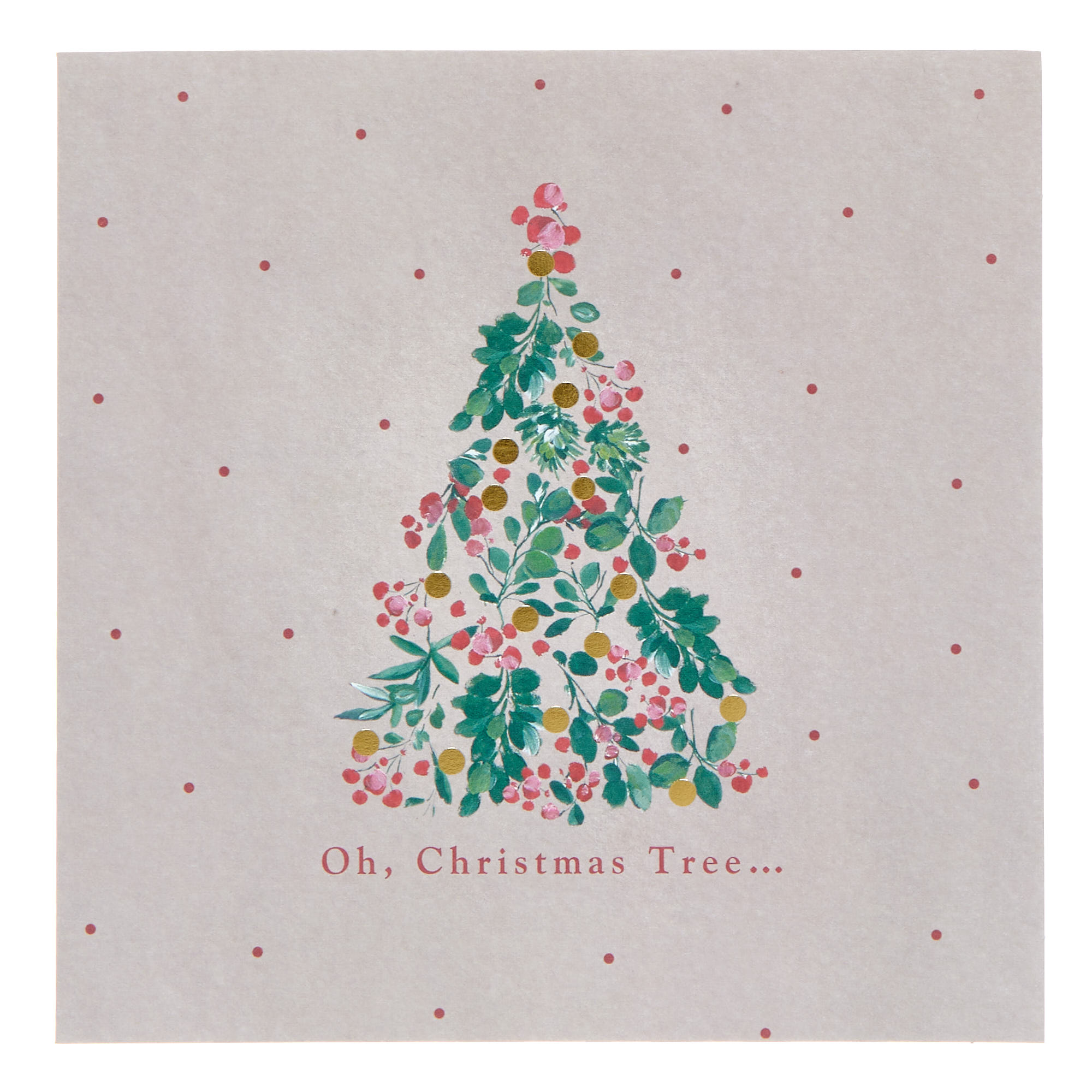 16 Charity Christmas Cards - Tree & Wreath (2 Designs)