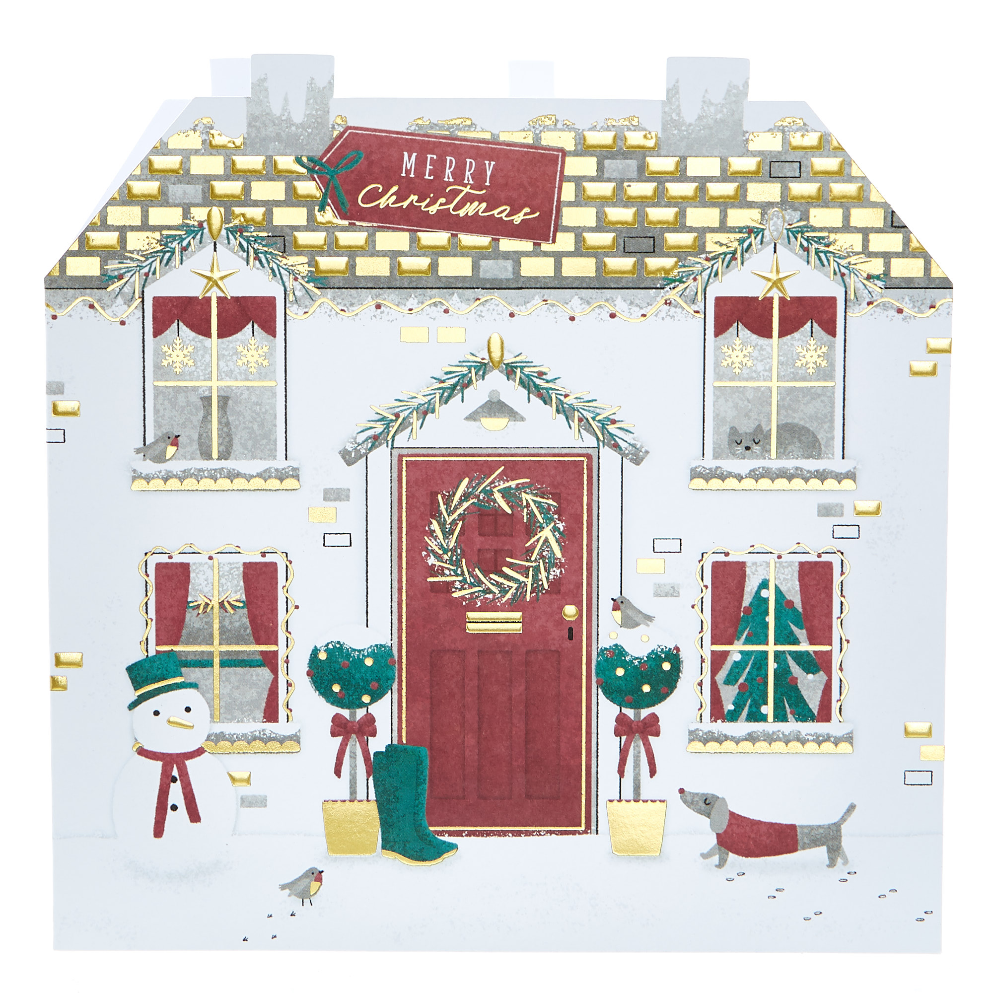 16 Festive Houses Charity Christmas Cards - 2 Designs 