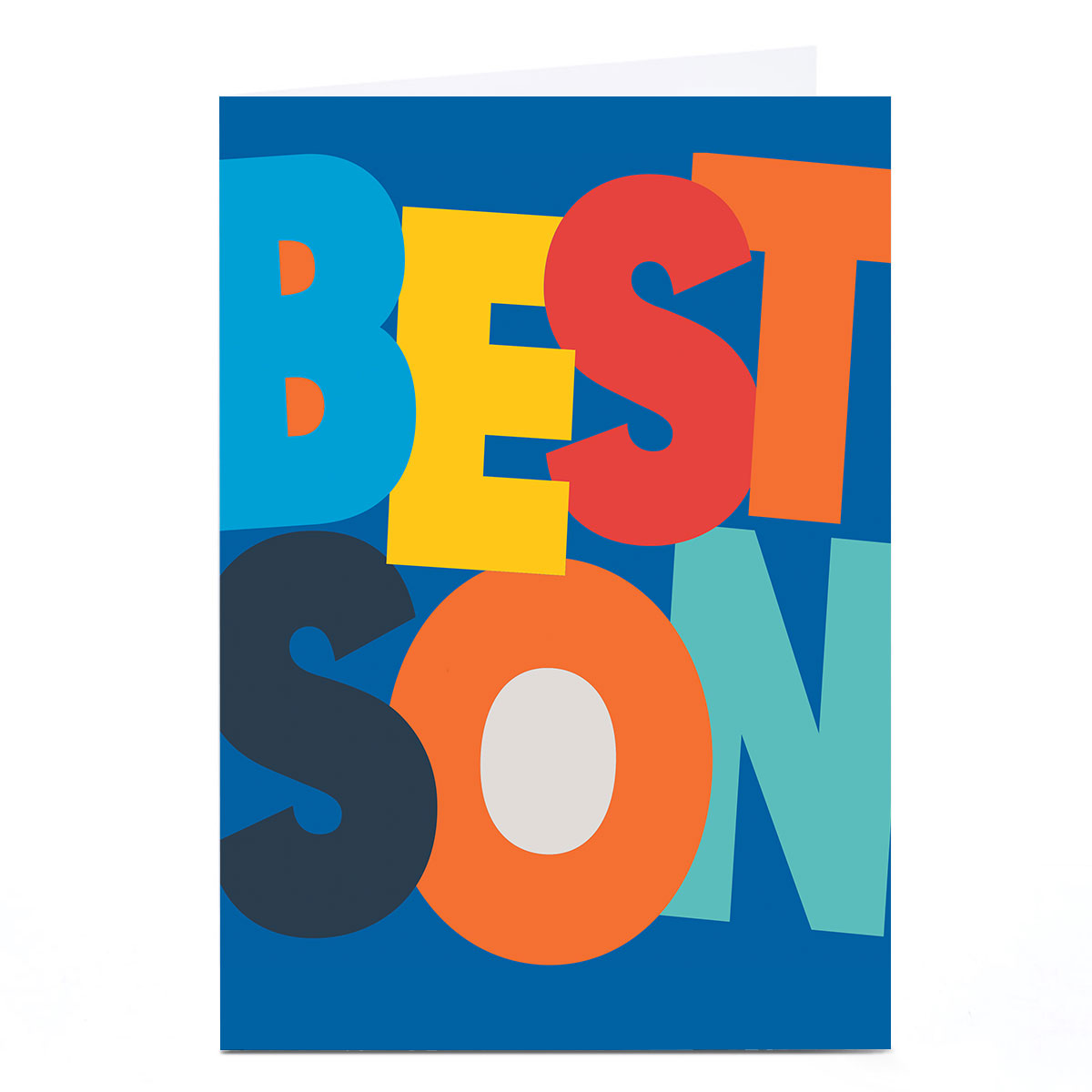 Personalised Birthday Card - Best Son Bold Letters, Son