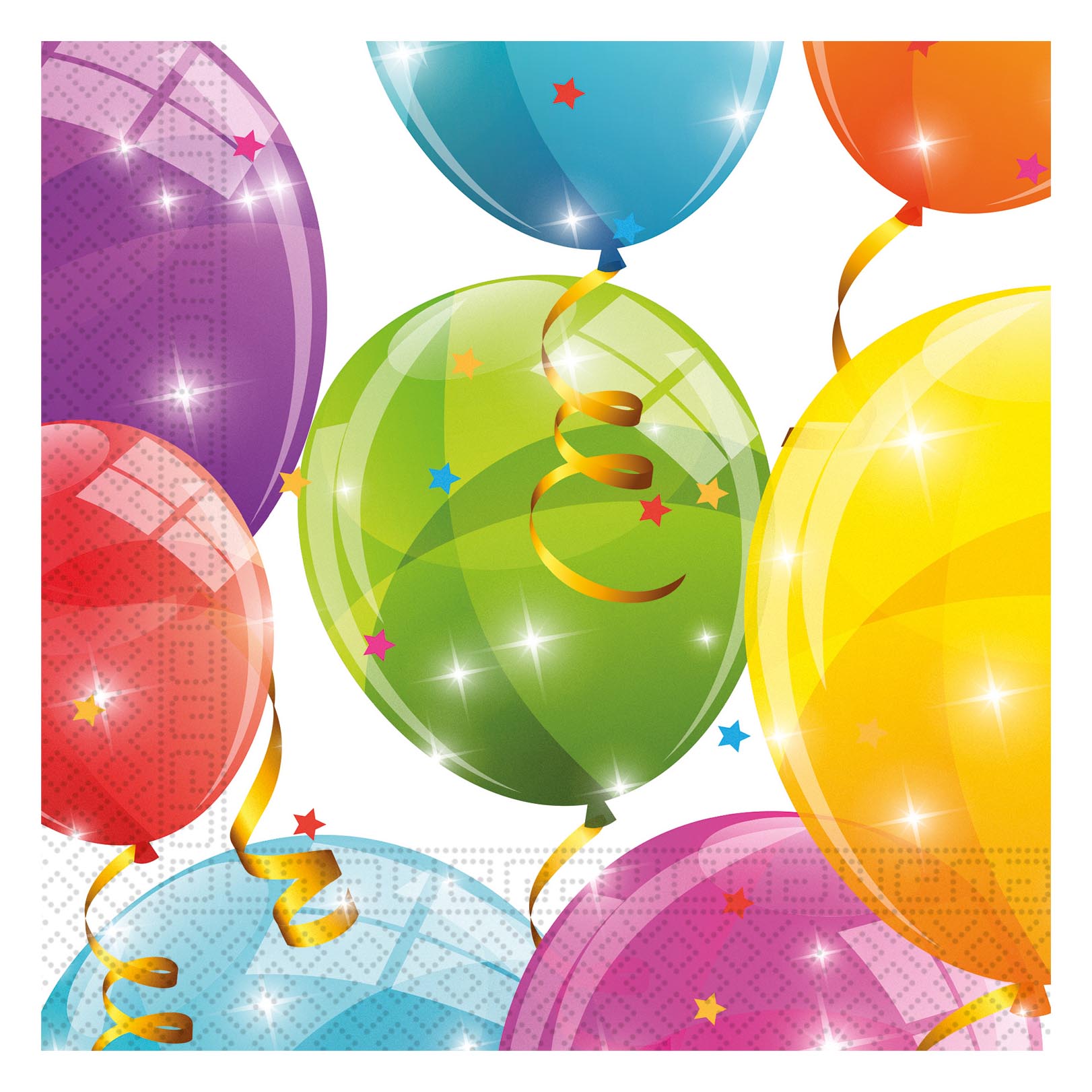Sparkling Balloons Part Tableware & Decorations Bundle - 16 Guests