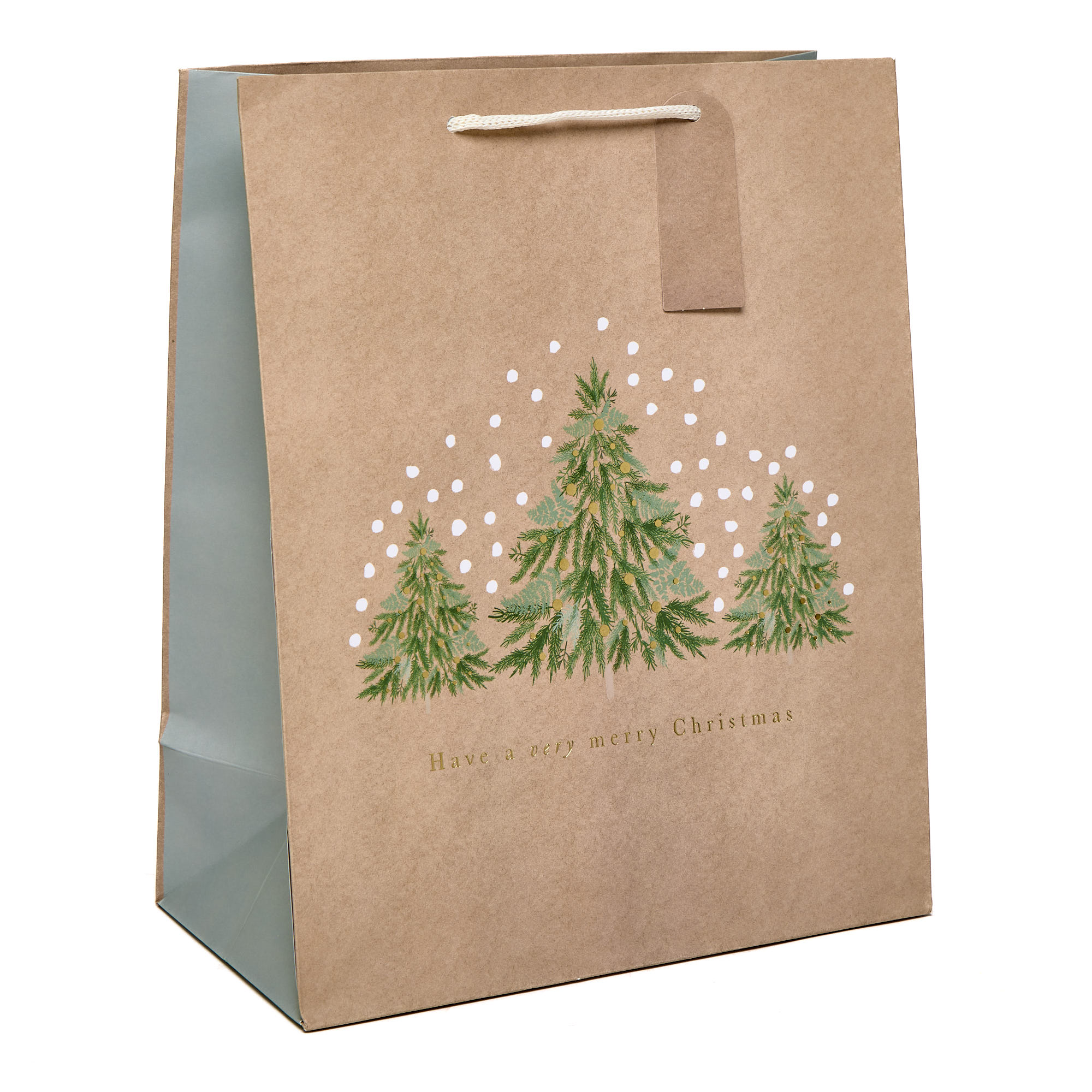 Kraft Tree Trio Large Portrait Christmas Gift Bag