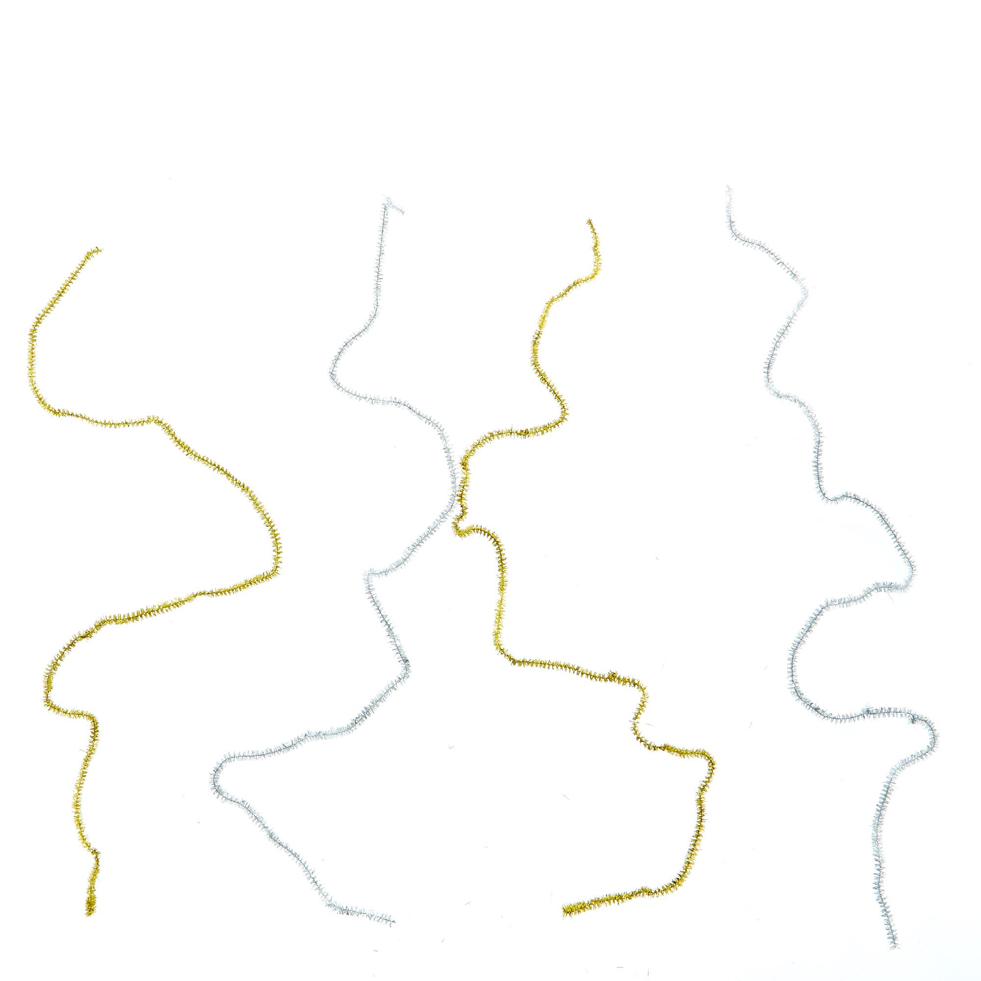 Silver & Gold Pipe Cleaner Balloon Tails - Pack of 6