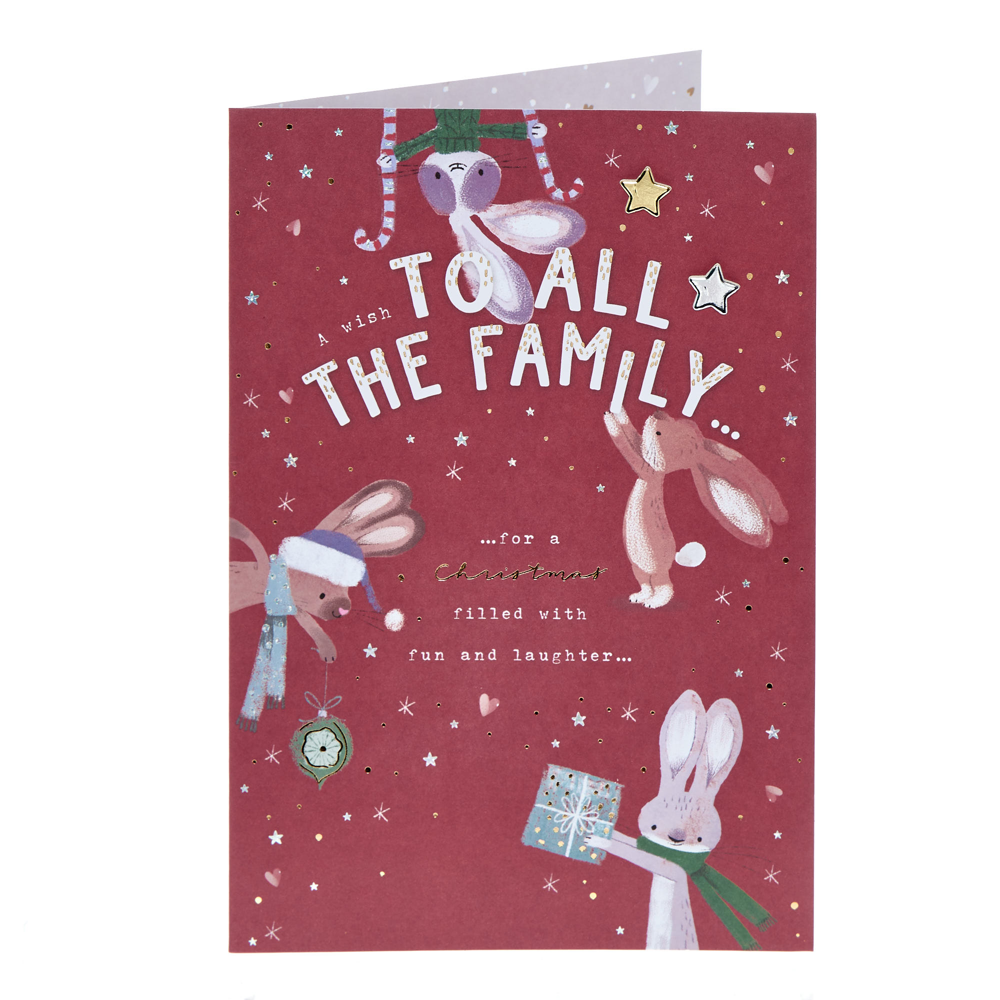 To All The Family Bunnies Christmas Card