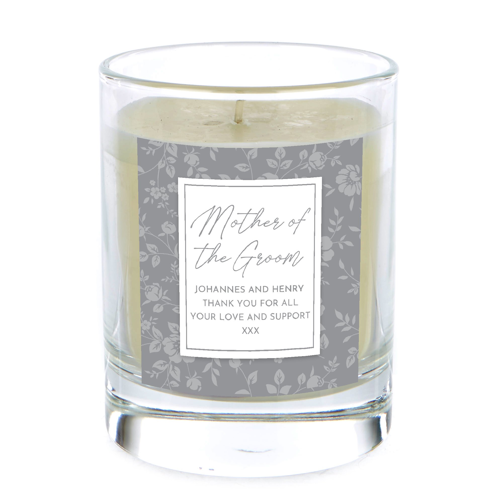 Personalised Pomegranate & Cashmere Scented Candle - Mother of the Groom