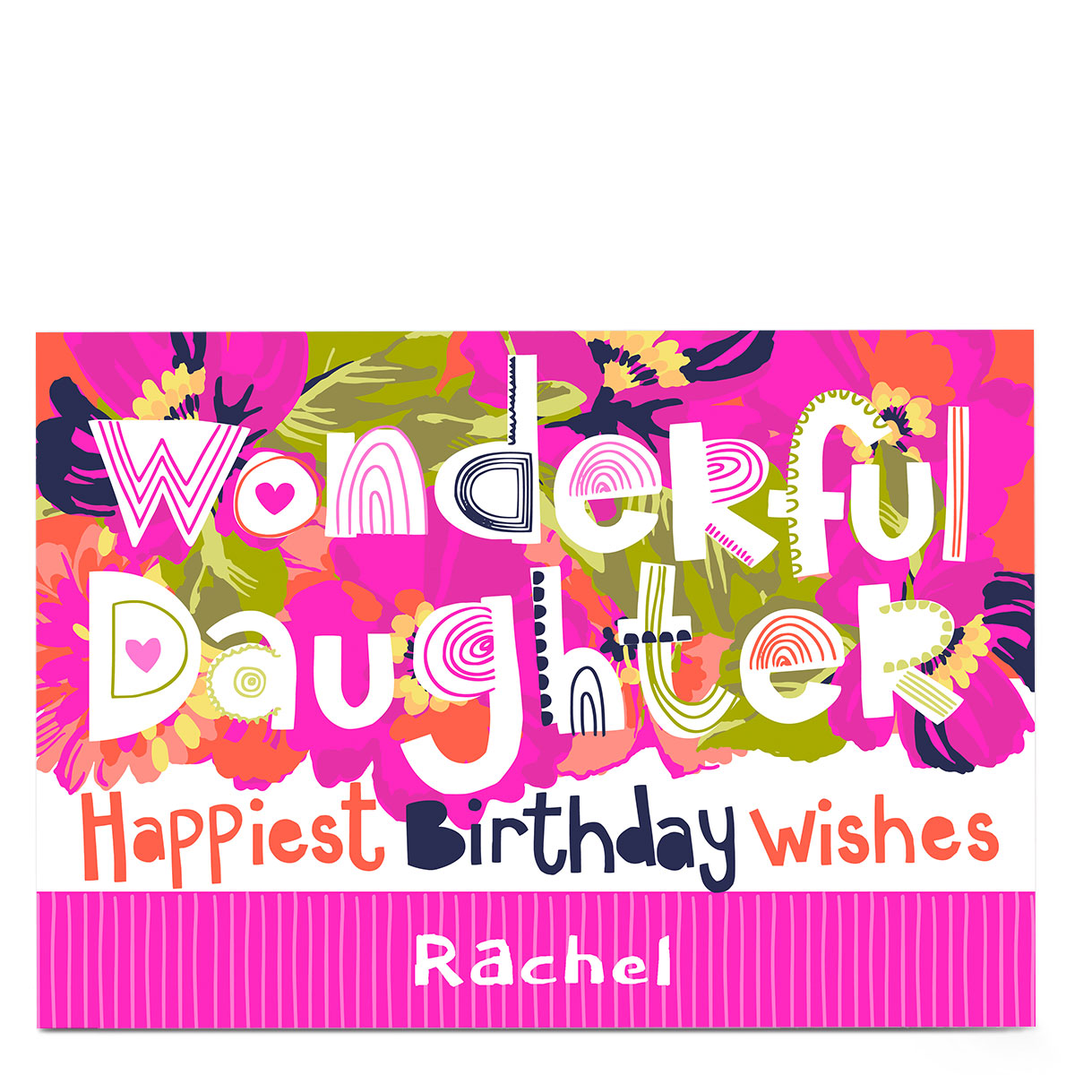 Personalised Bev Hopwood Birthday Card - Wonderful Daughter