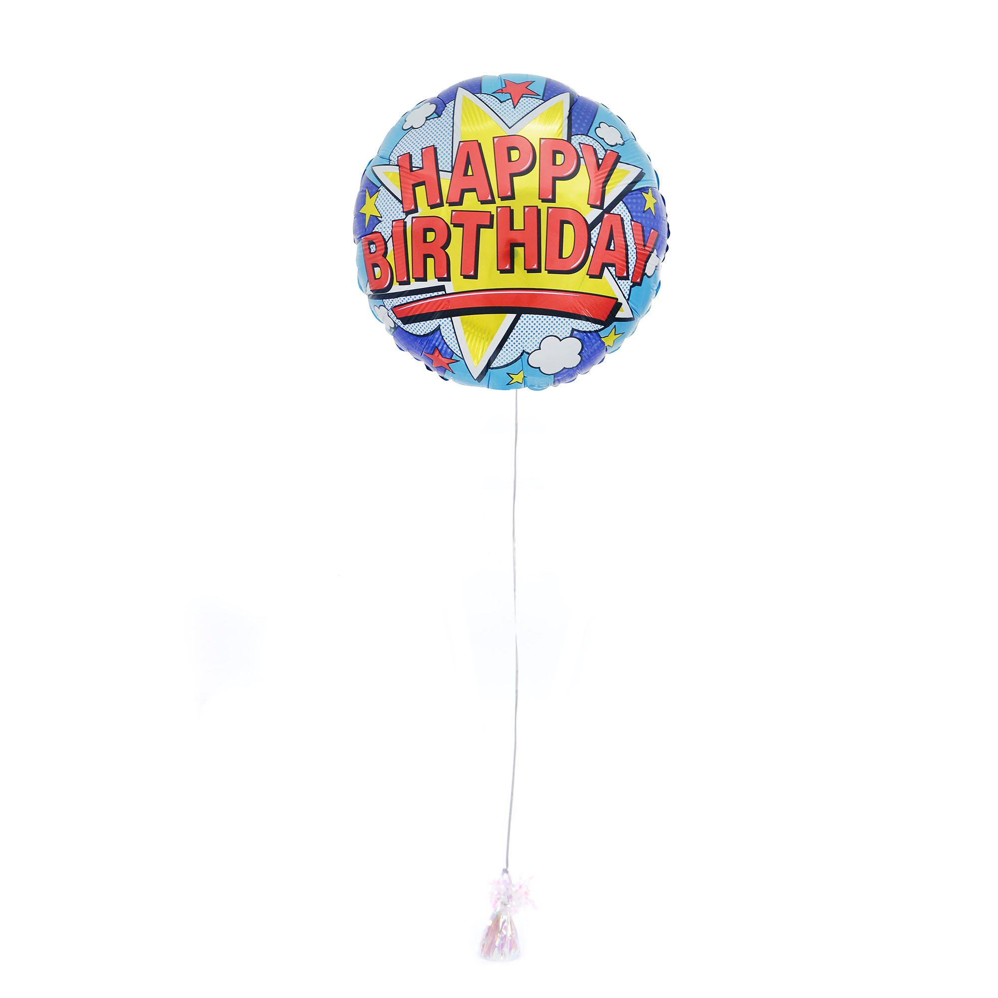 Pop Art Happy Birthday Balloon & Lindt Chocolates - FREE GIFT CARD!