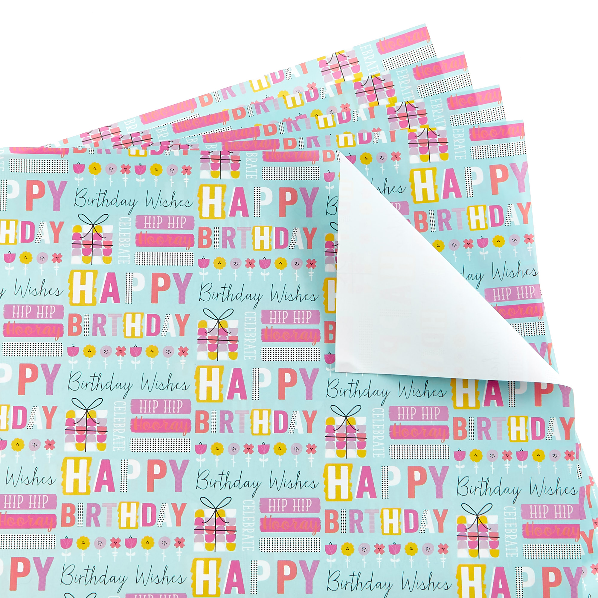 Happy Birthday Wishes Wrapping Paper - 24 Sheets