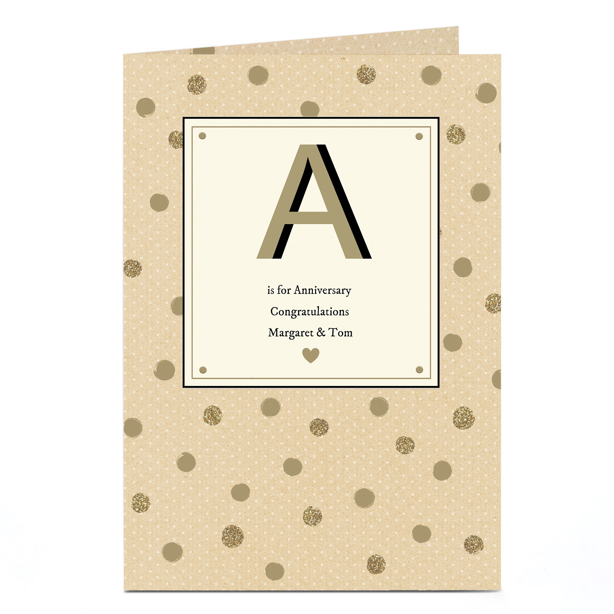 Personalised Anniversary Card - A Is For Anniversary