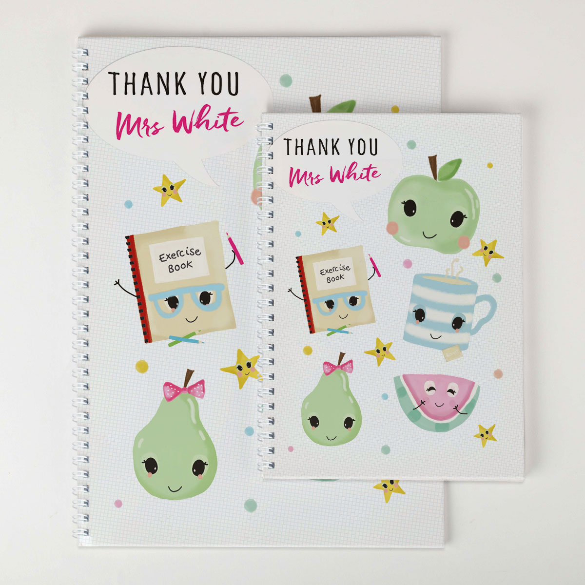 Personalised Thank You Teacher Notebook - Fruit And Tea