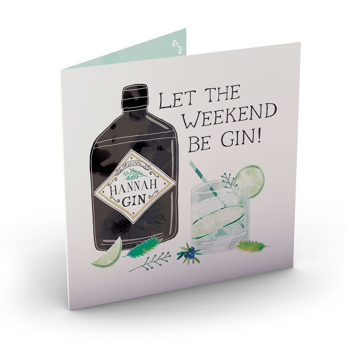Personalised Card - Let The Weekend Be Gin